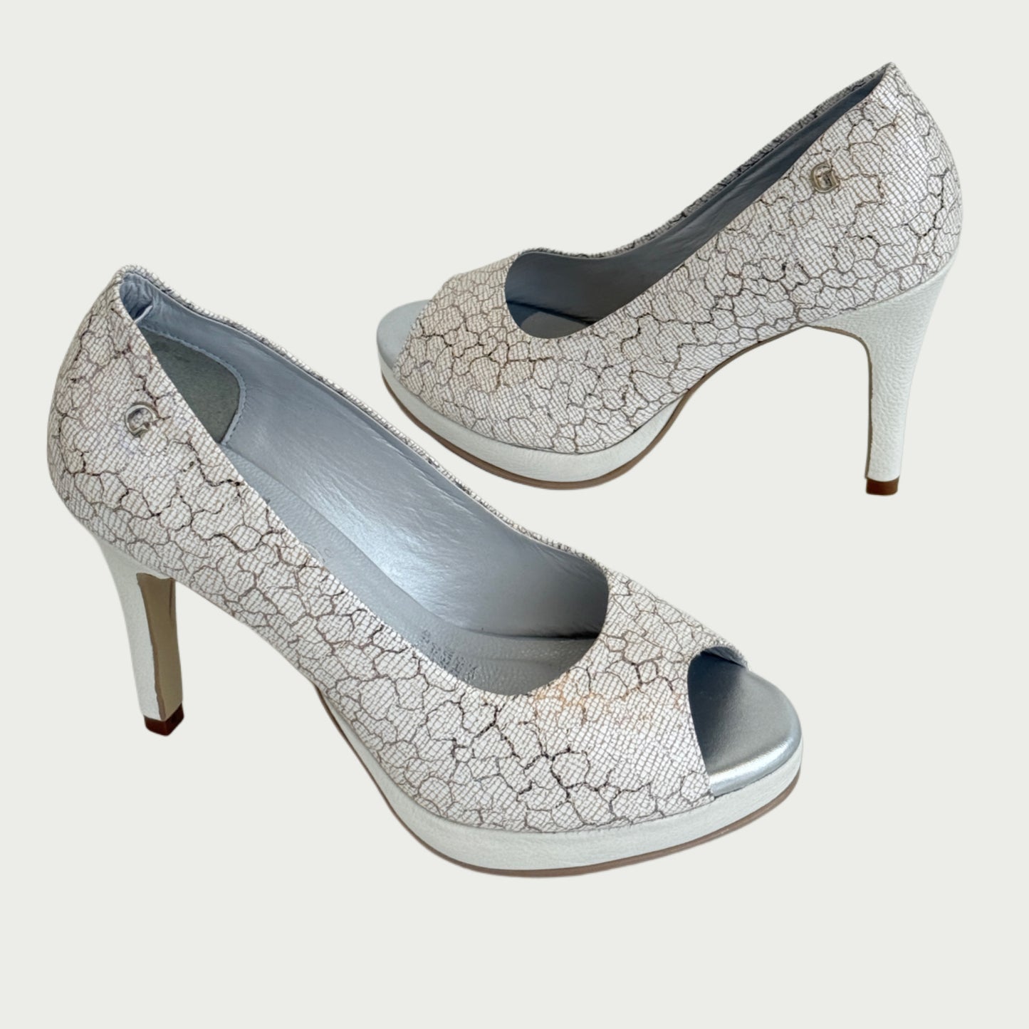 Zapatos en cuero despuntado blanco humo Ref: 6368WPBL