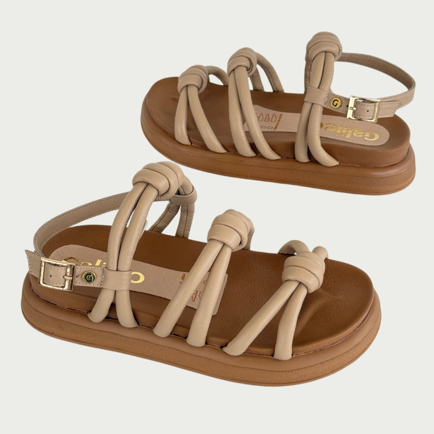 Sandalias en cuero frappe Ref: 1061WP