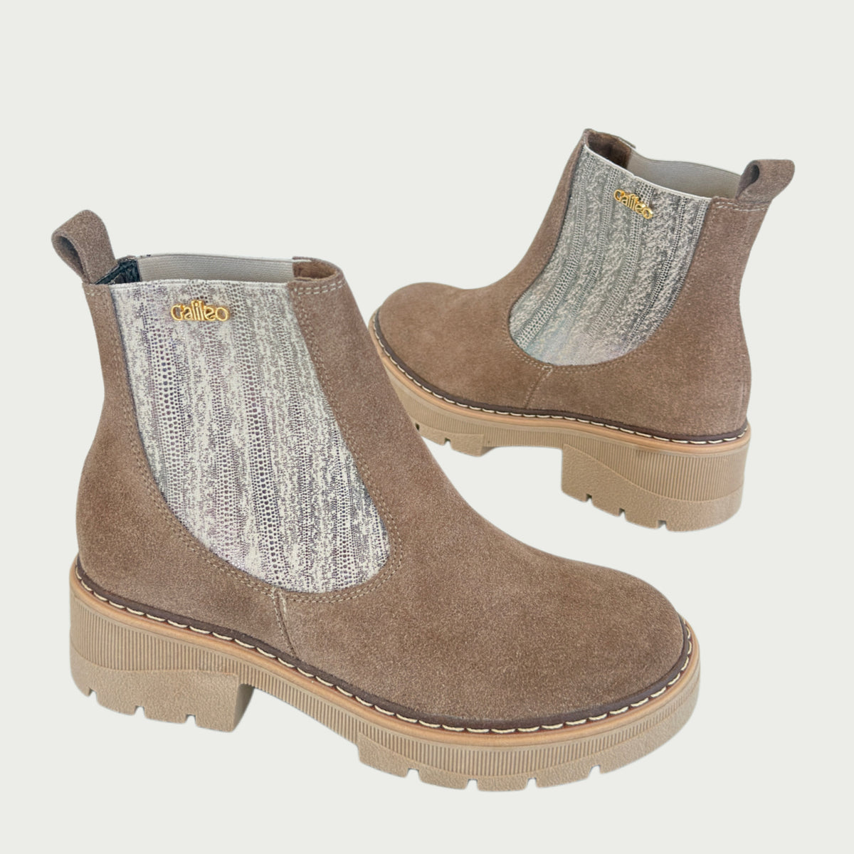 Botas en cuero gamuzado taupe Ref: PARISIAAL