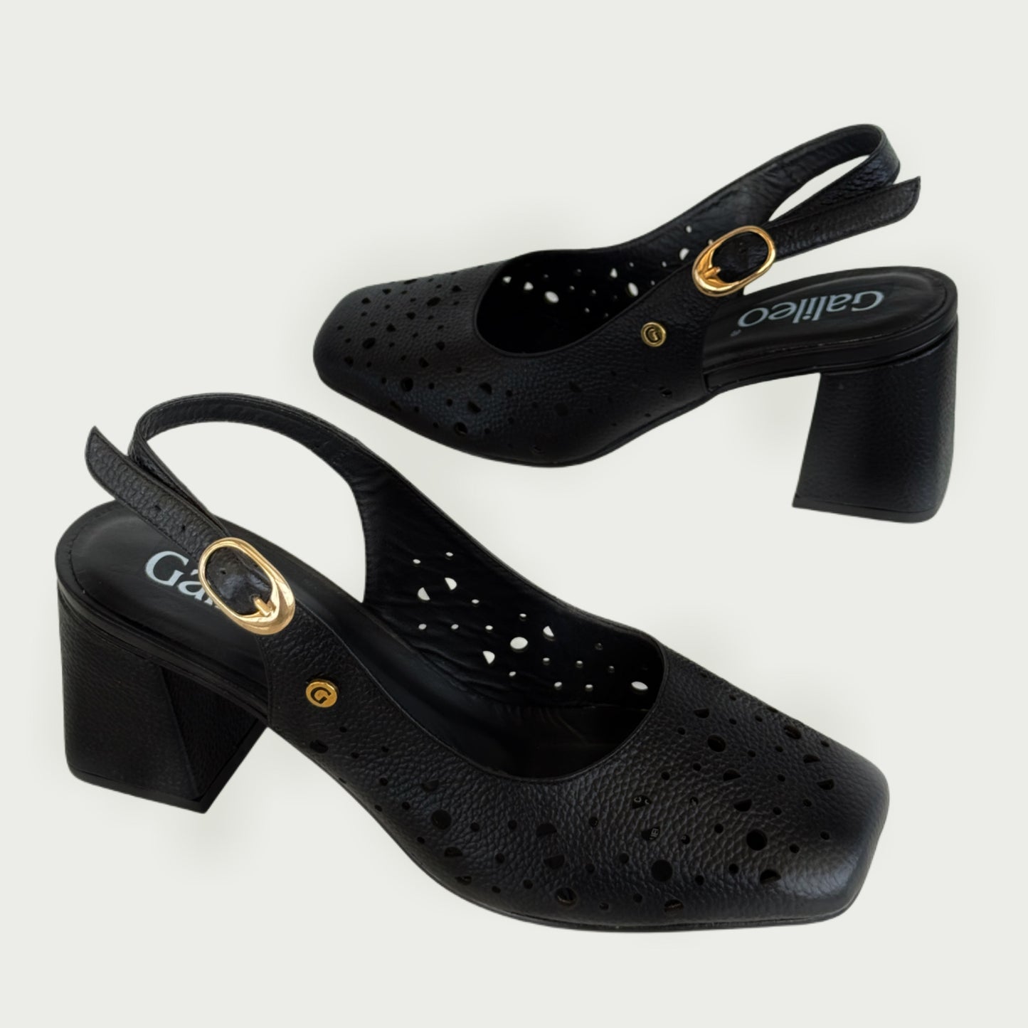 Zapatos en cuero negro Ref: 744WP