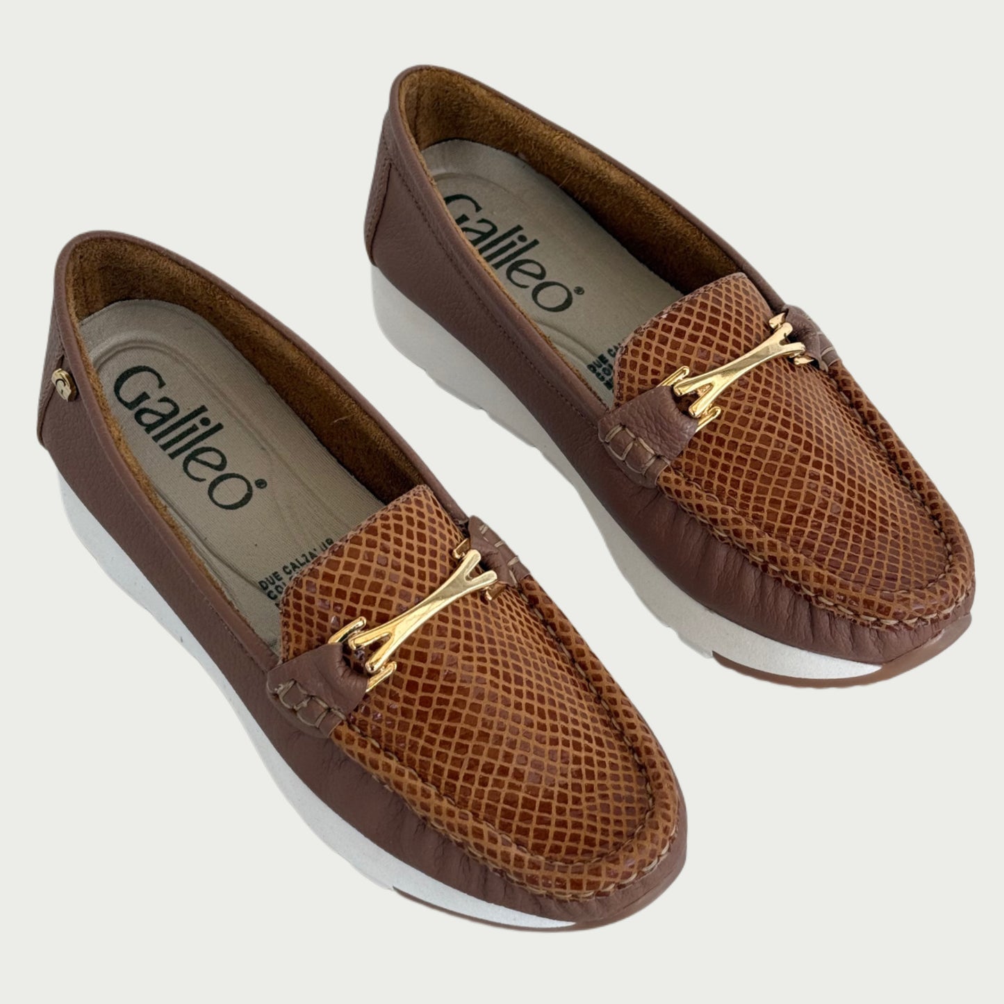 Mocasines en cuero miel Ref:TUBULMI38