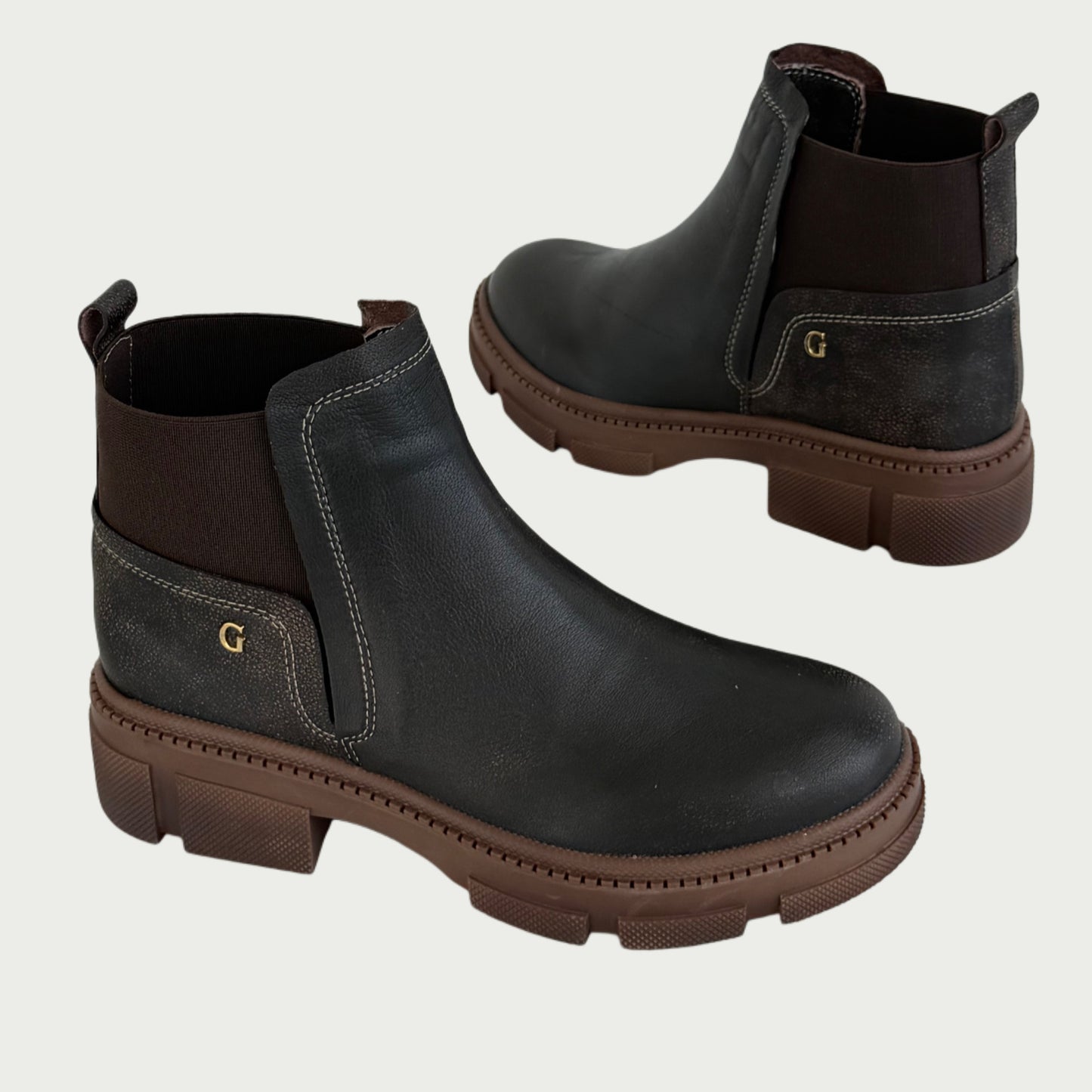Botines en cuero café Ref: 1579