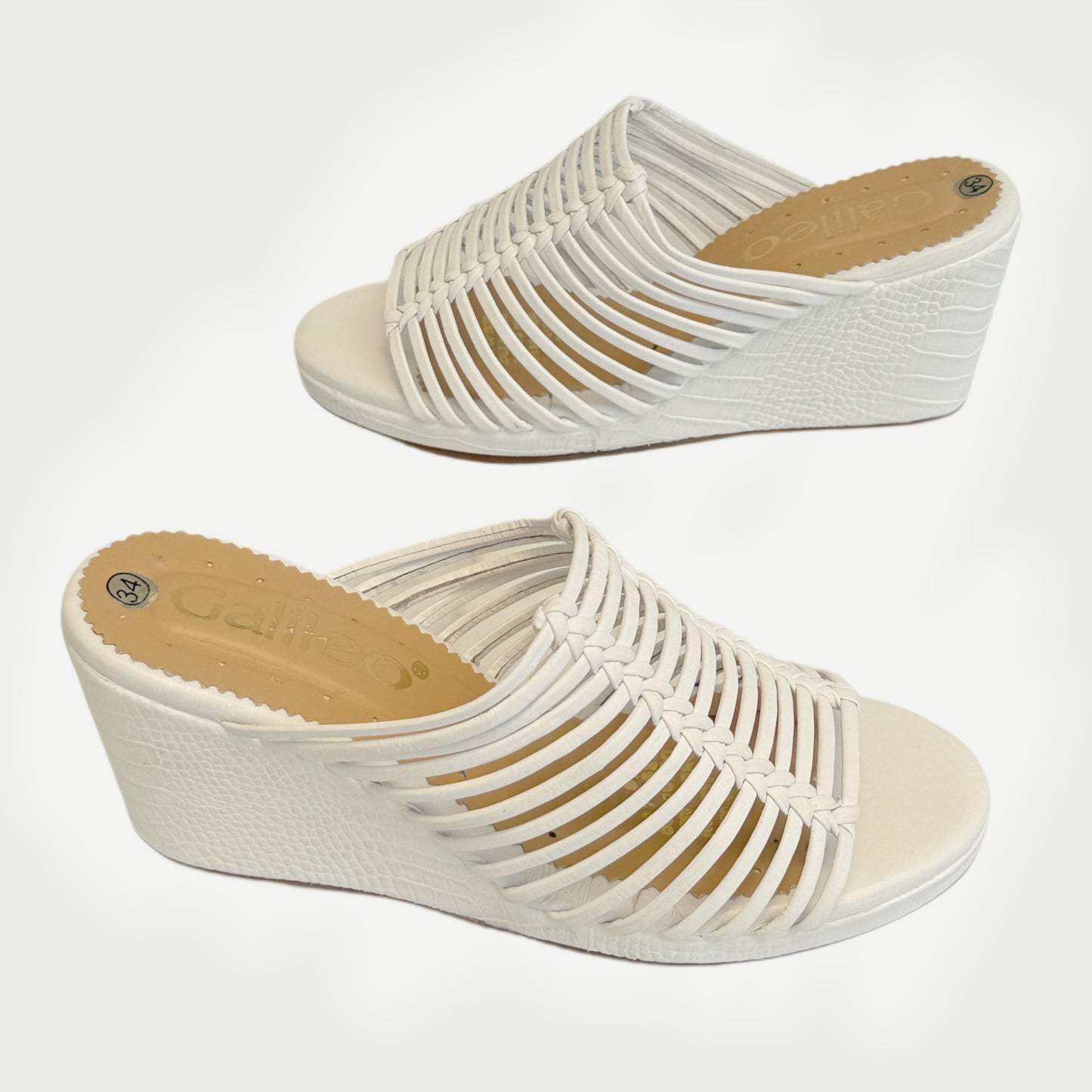 Sandalias blanca en cuero Ref: 9684MPBL4