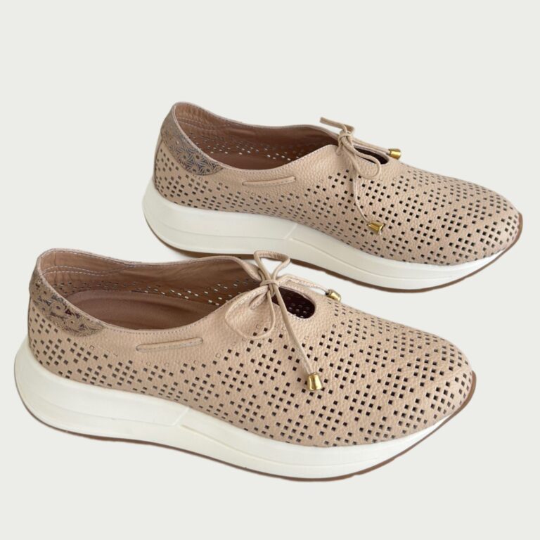 Tenis en cuero bambi nude Ref: T5162