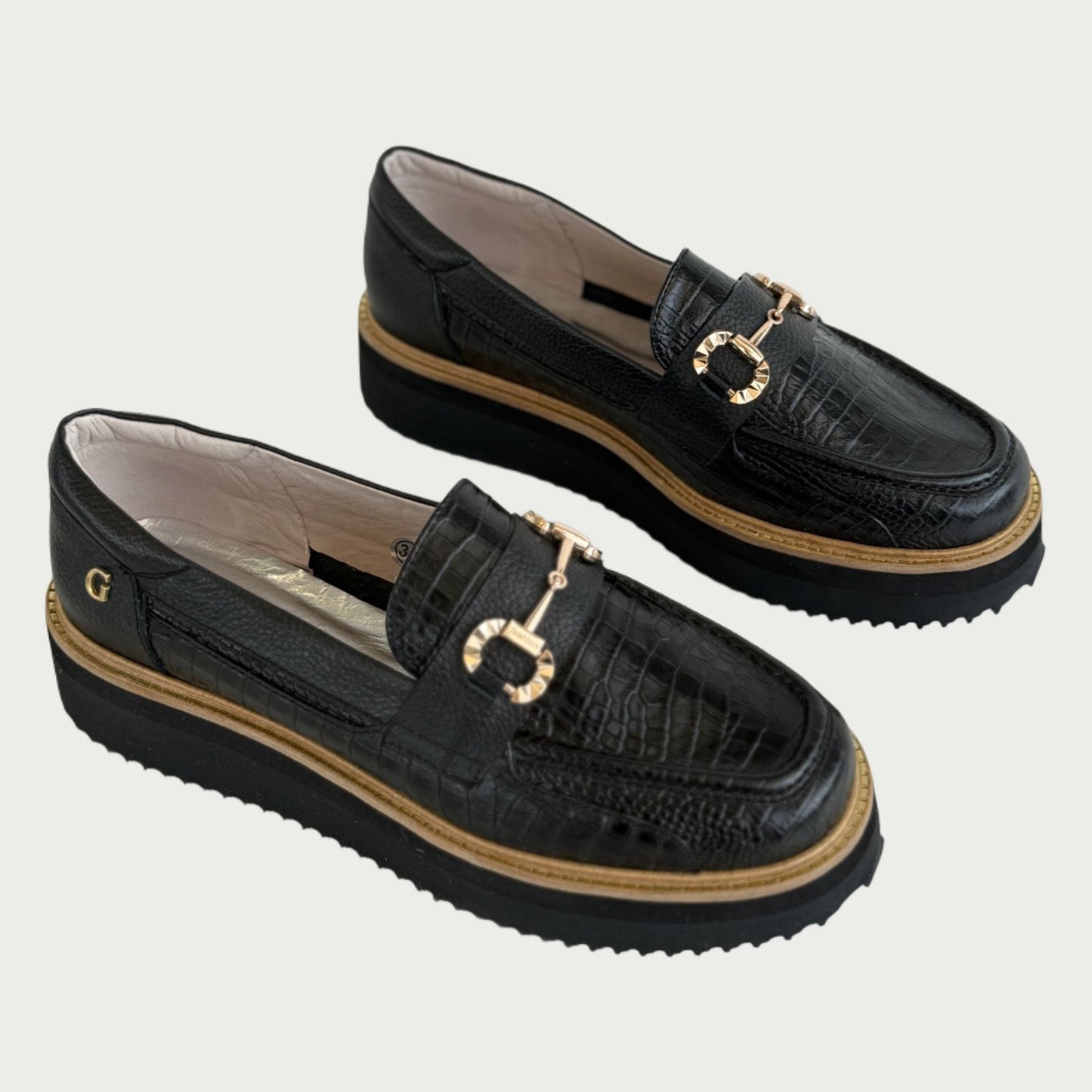 Mocasines en cuero negro 6316XFN