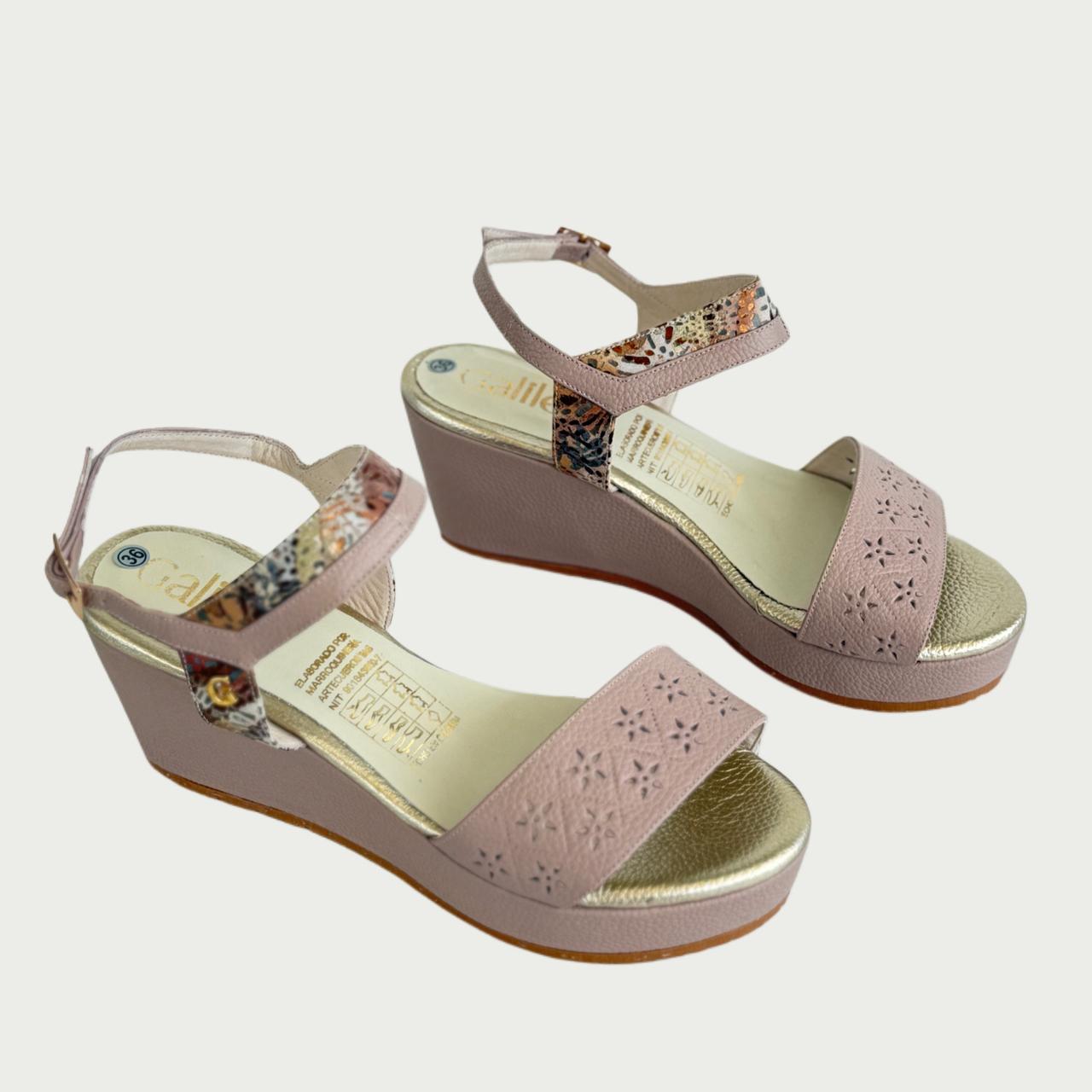 Sandalias en cuero nude Ref: PN820XNU