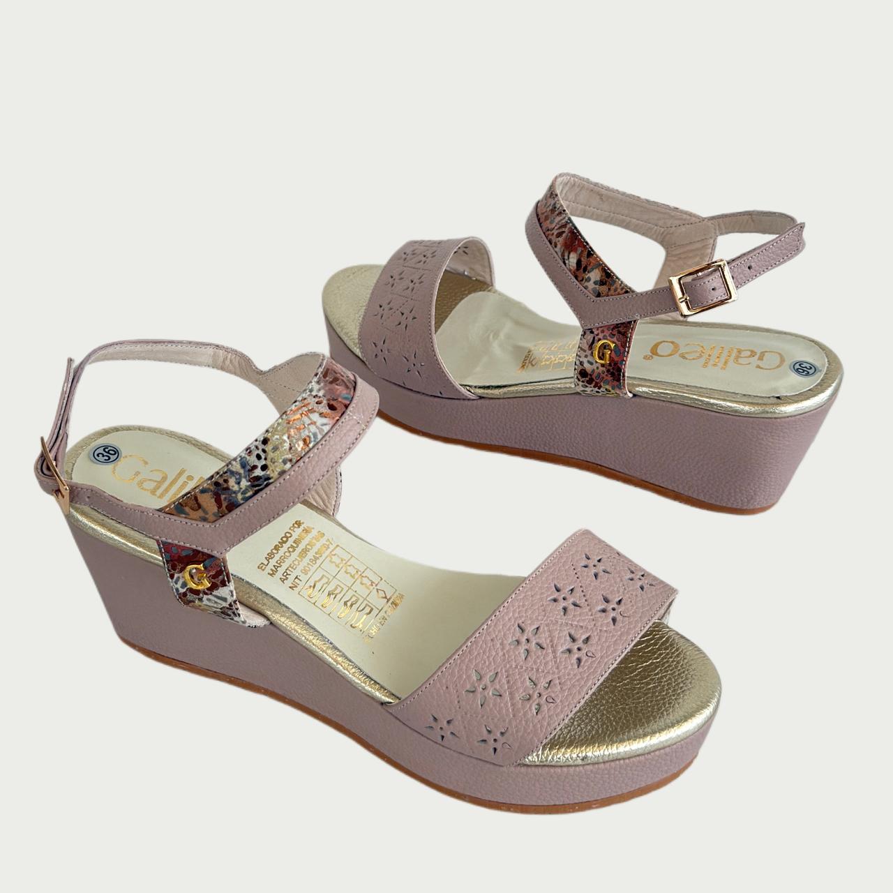 Sandalias en cuero nude Ref: PN820XNU