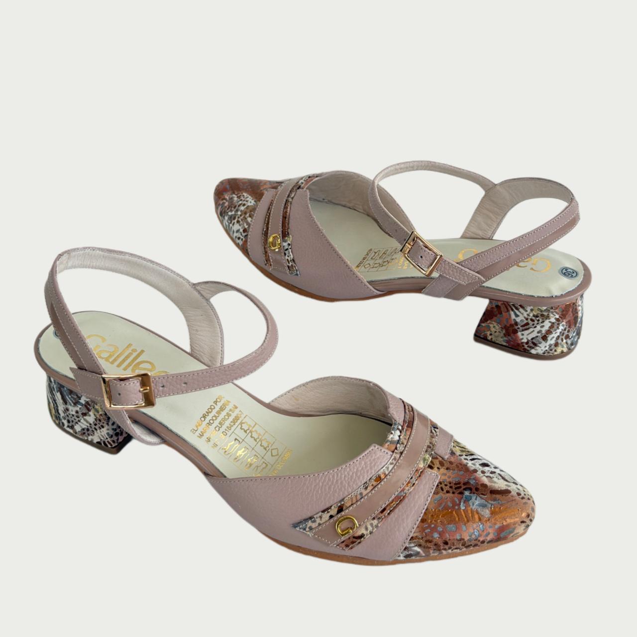 Zapatos en cuero taupe calido x folia Ref: ZB443XNU