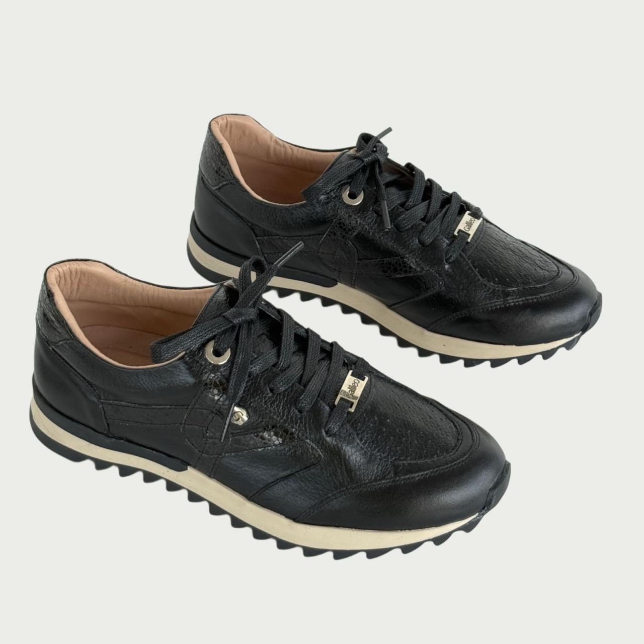 Tennis en cuero negro x folia Ref: T2031XPNG