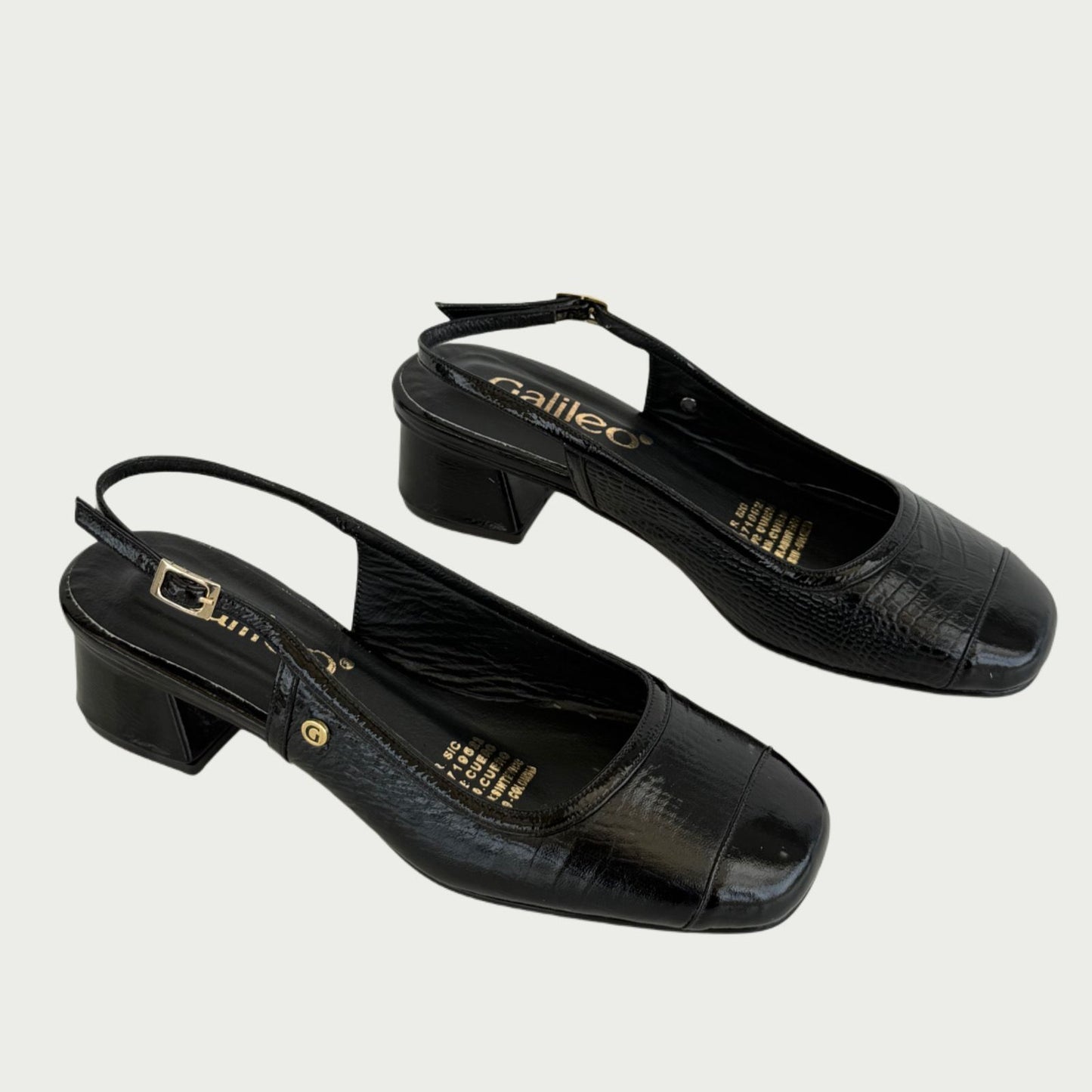 Zapatos en cuero negro Ref: PC67XPNG