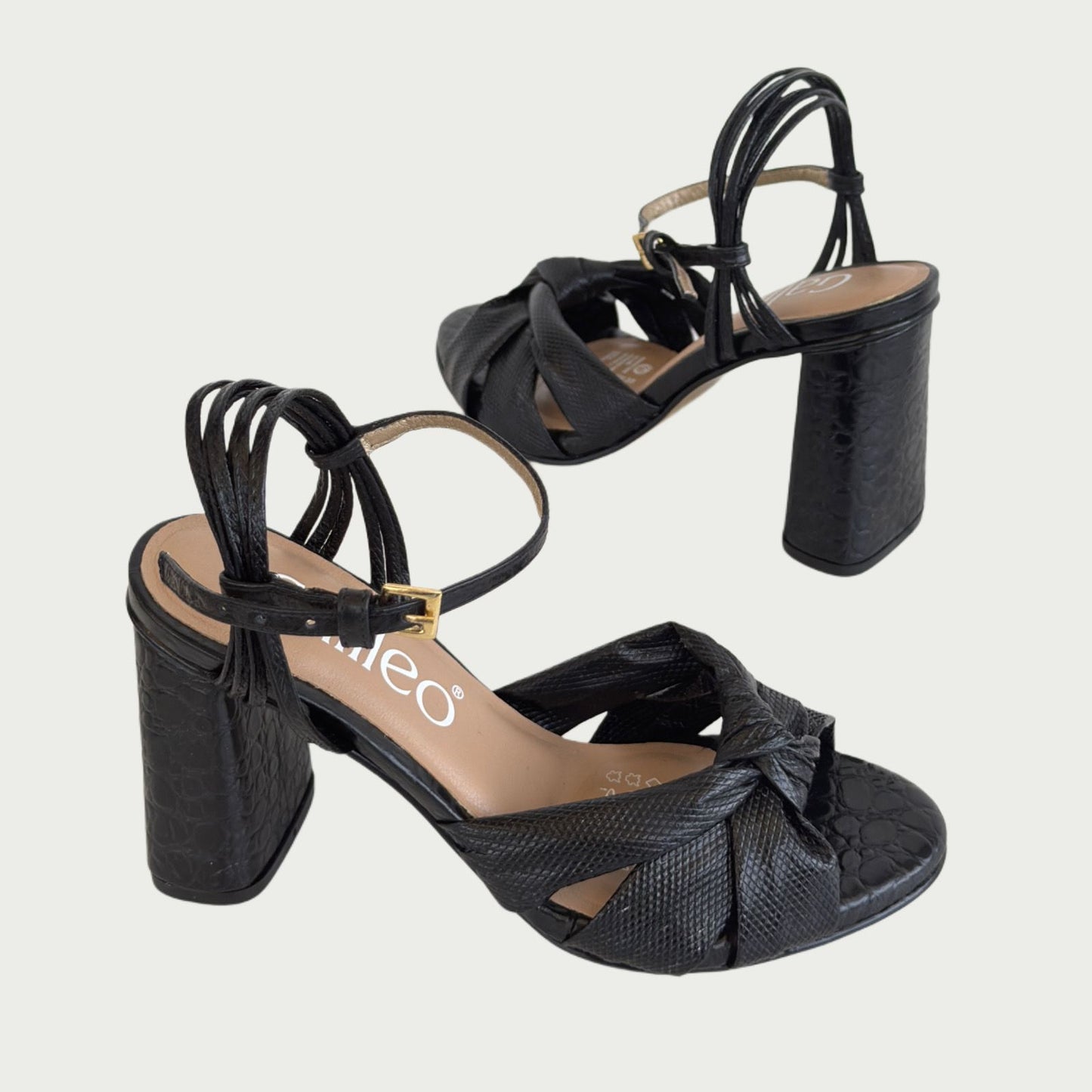 Sandalia en cuero negro Ref: 6279MPNG