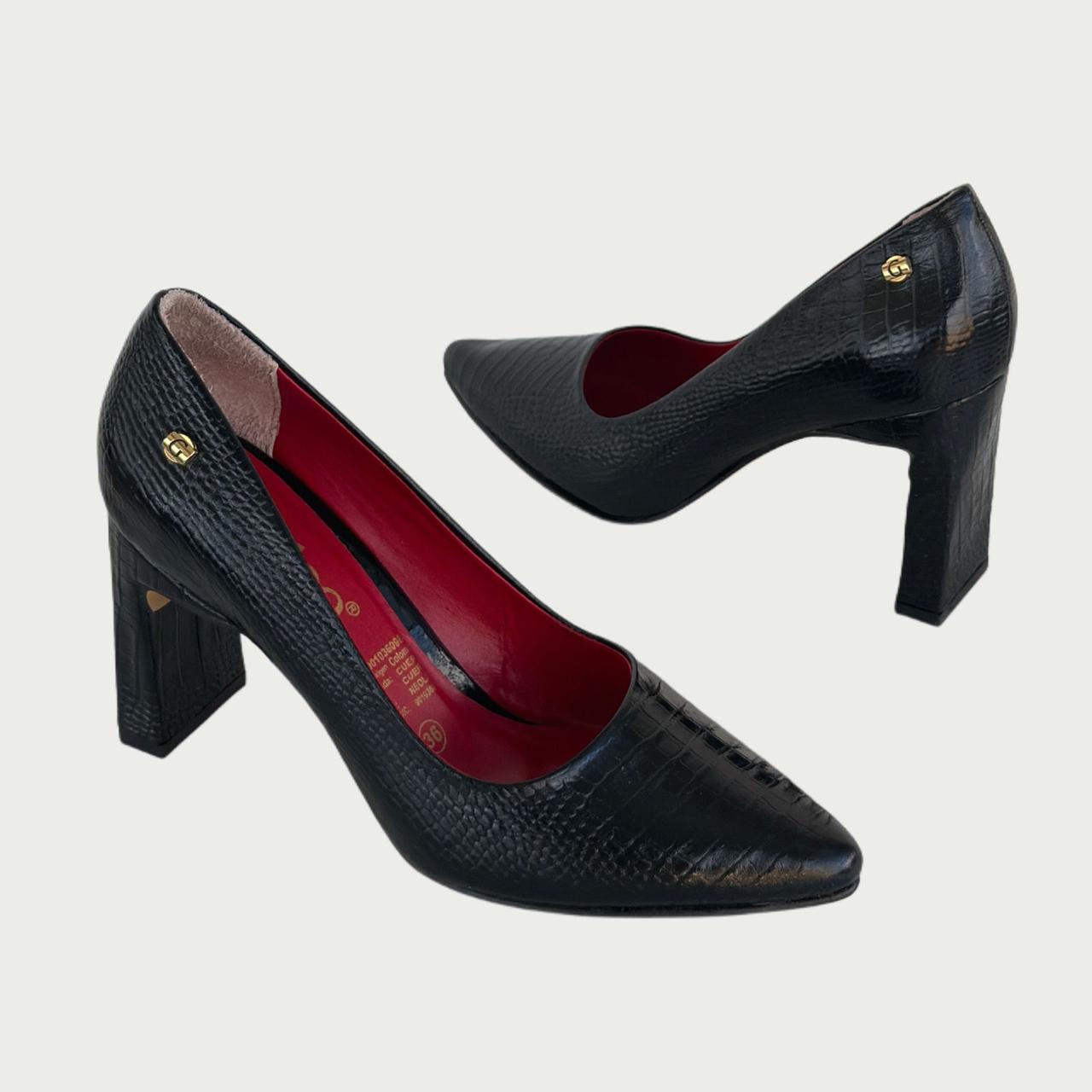 Stilettos en cuero x negro Ref: 4750XPNG