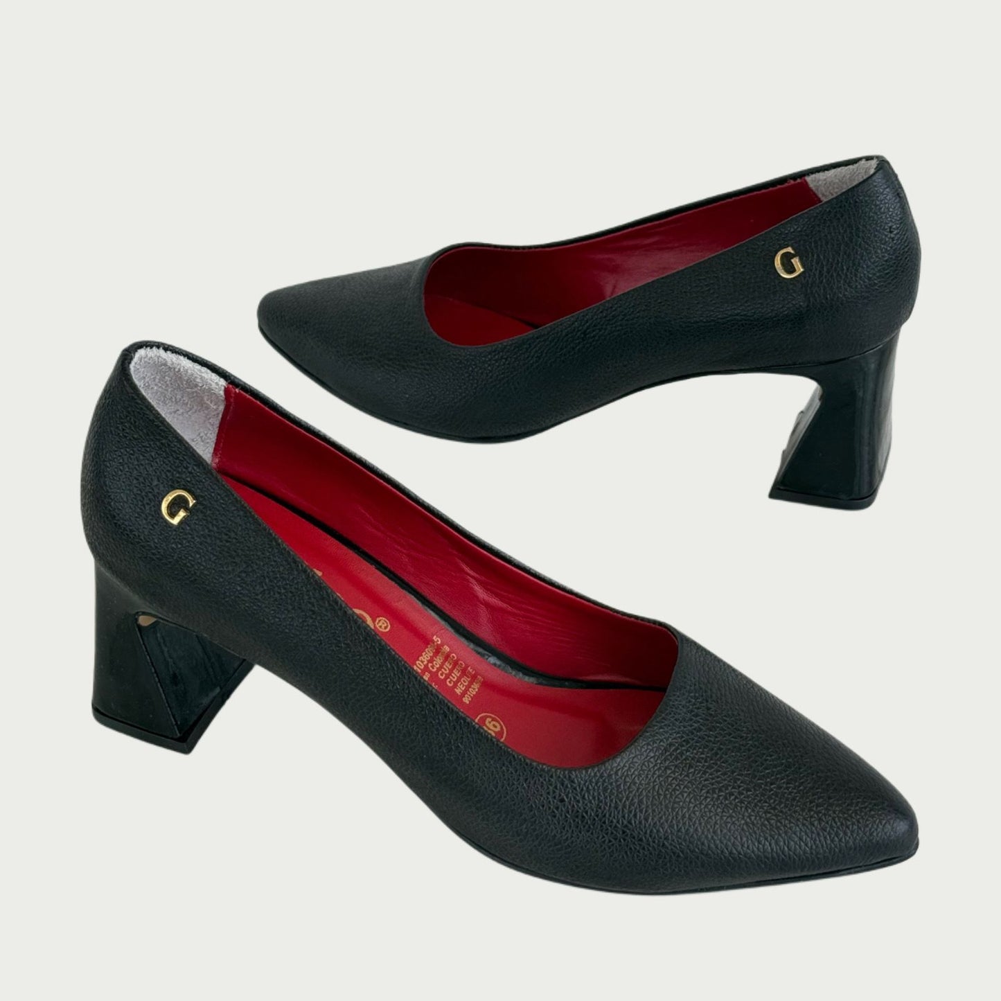 Zapatos en cuero x folia negro Ref: 4750ZPNG