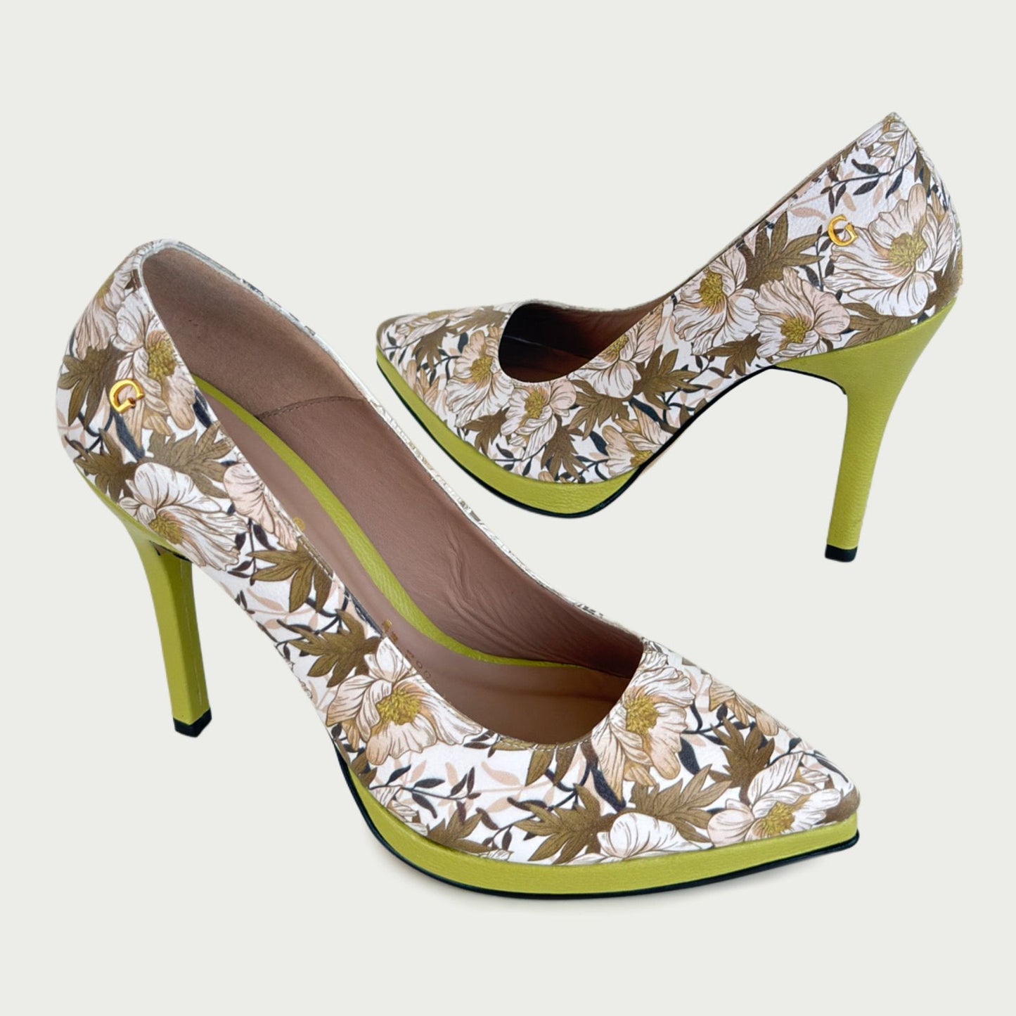 Stilettos en cuero verde manzana Ref: 6045NSMA39