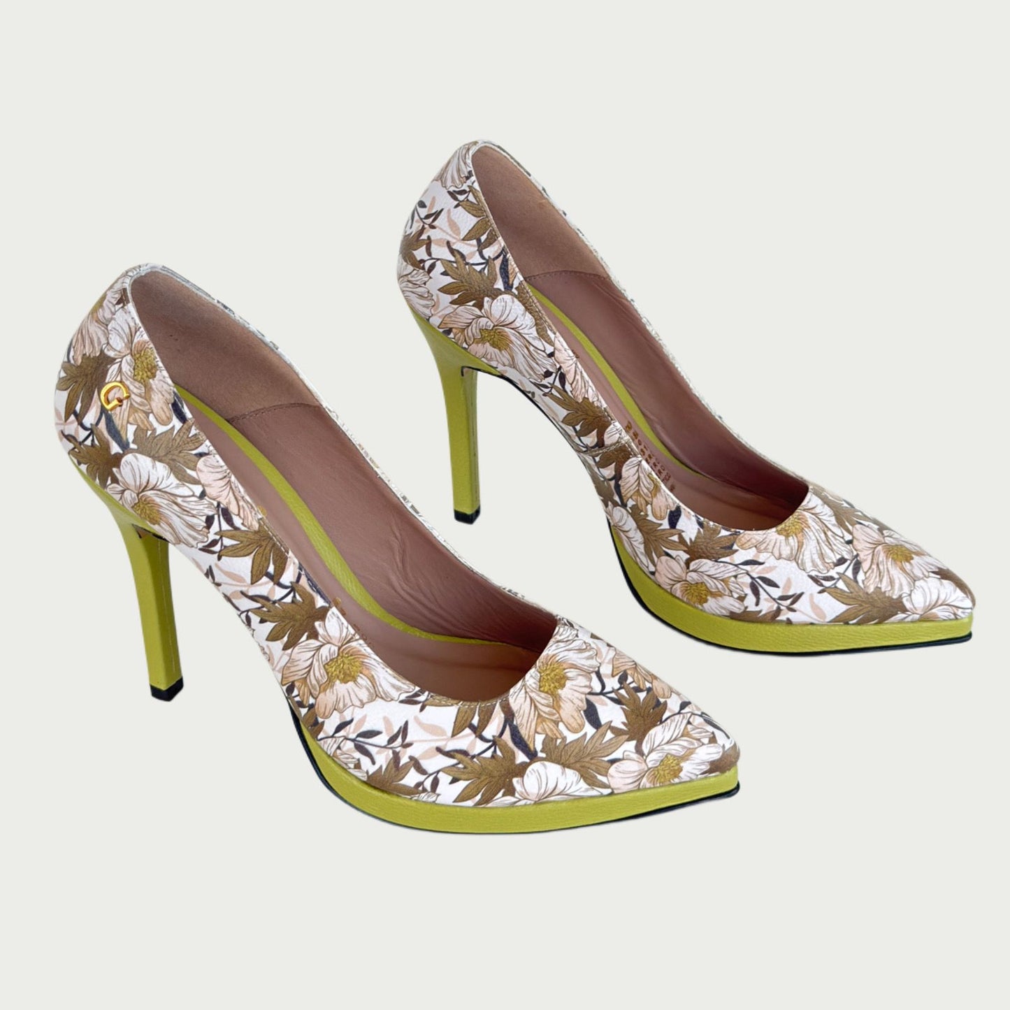 Stilettos en cuero verde manzana Ref: 6045NSMA39