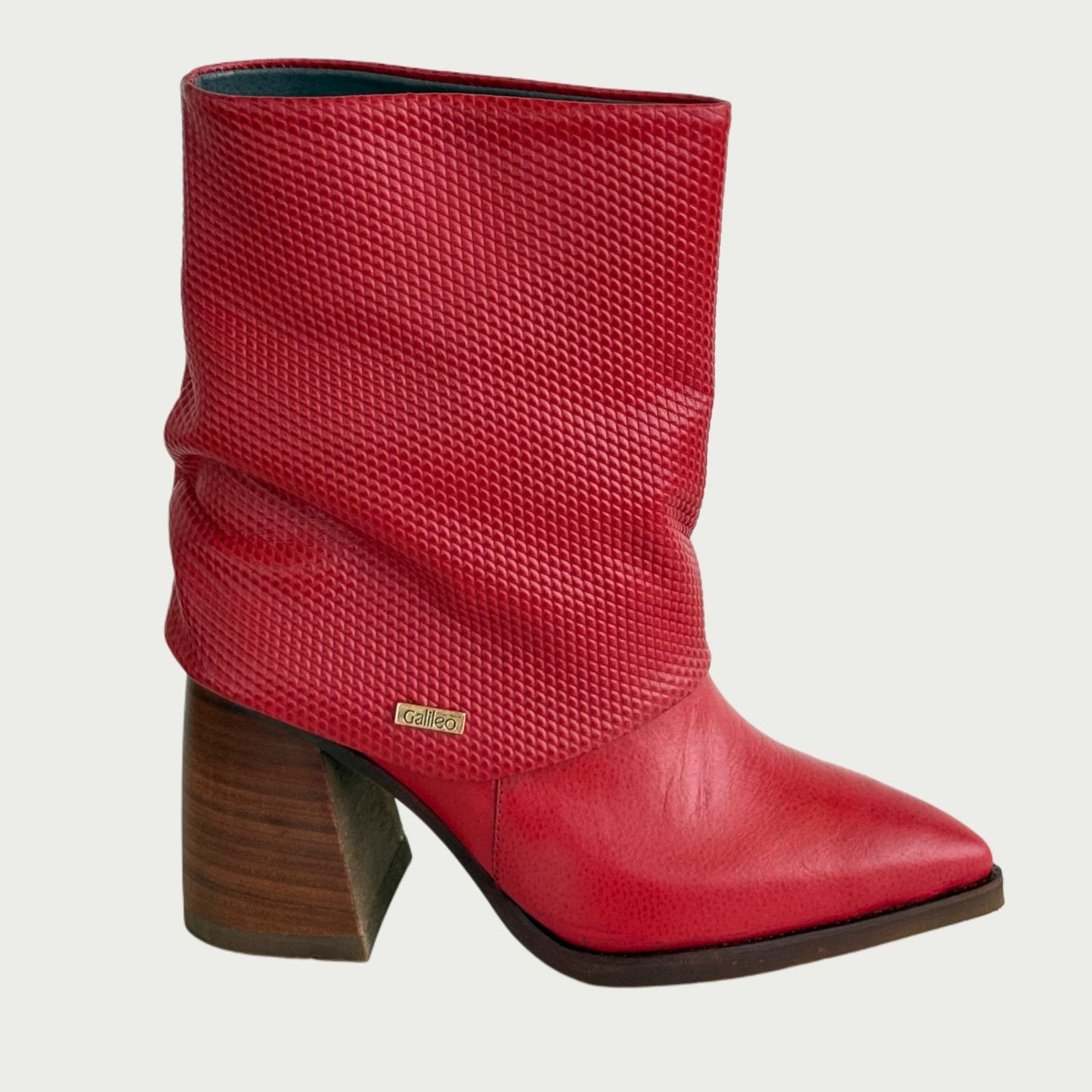 Bota texana en cuero rojo Ref: 6393XPRJ