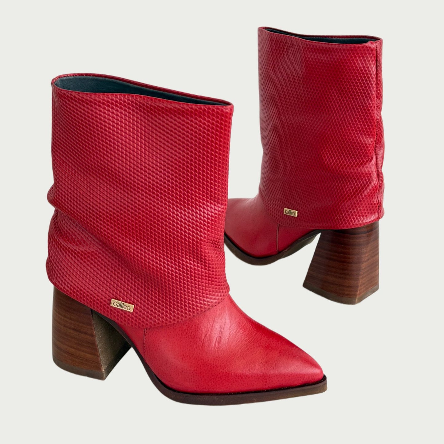 Bota texana en cuero rojo Ref: 6393XPRJ