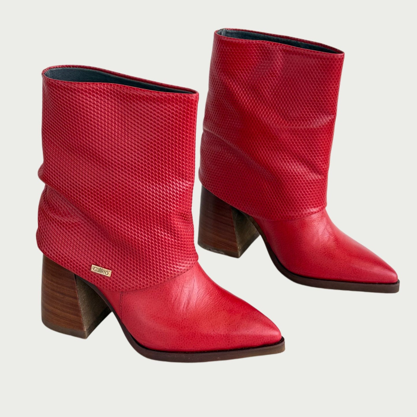 Bota texana en cuero rojo Ref: 6393XPRJ