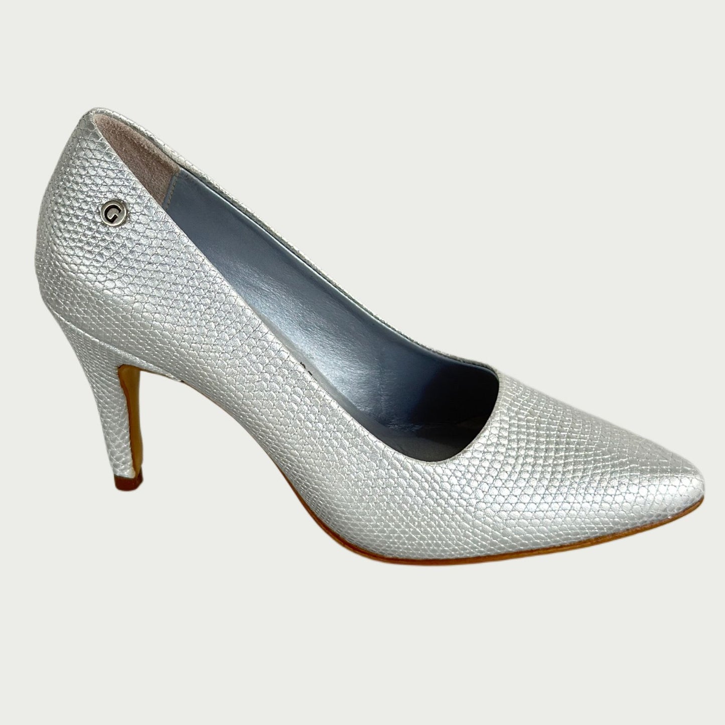 Stilettos en cuero plateado Ref: 3400NYP