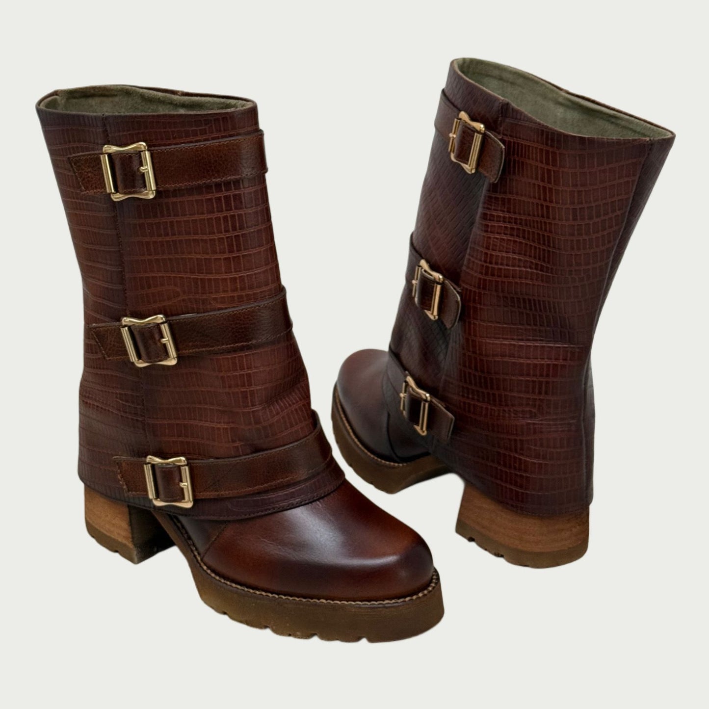 Botas en cuero miel Ref: 6396MMI