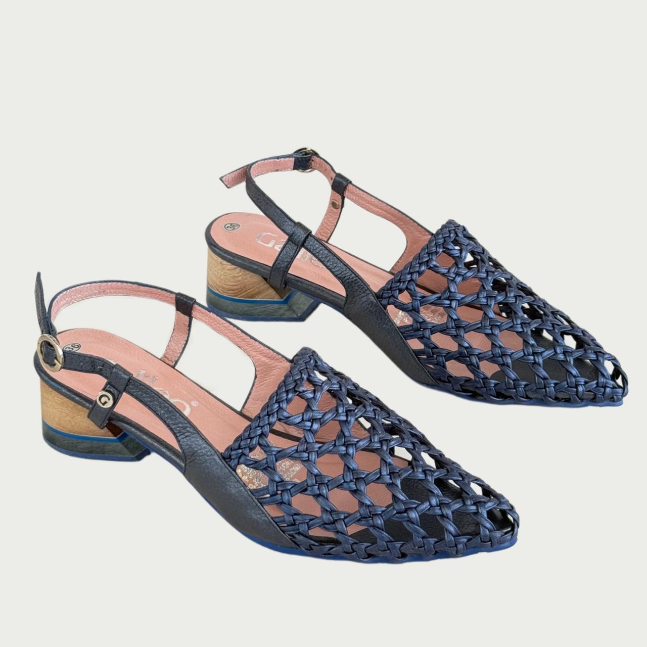 Zapatos en cuero azul Ref: 3928XPAZ