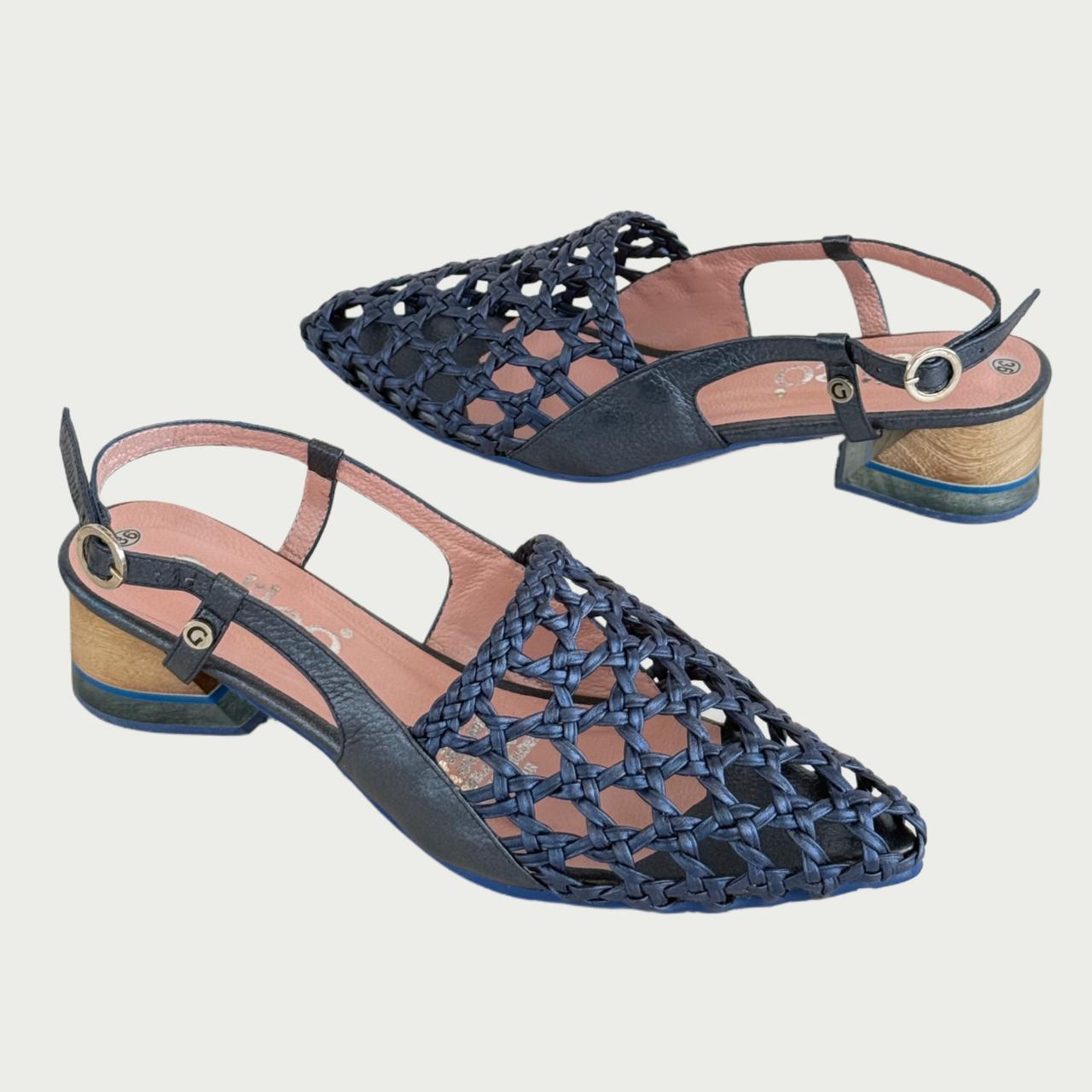 Zapatos en cuero azul Ref: 3928XPAZ