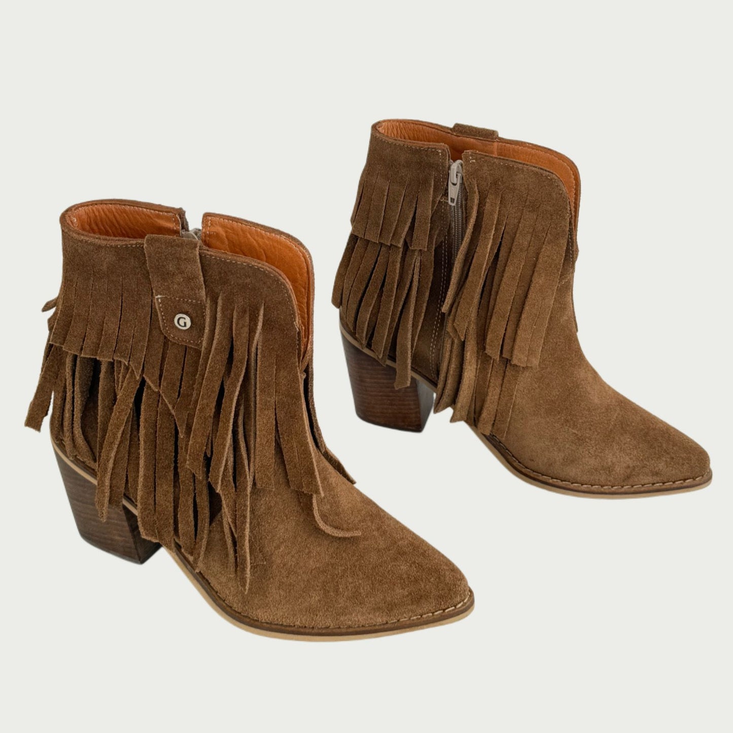 Botas en cuero gamuzado miel Ref: 1666NGM