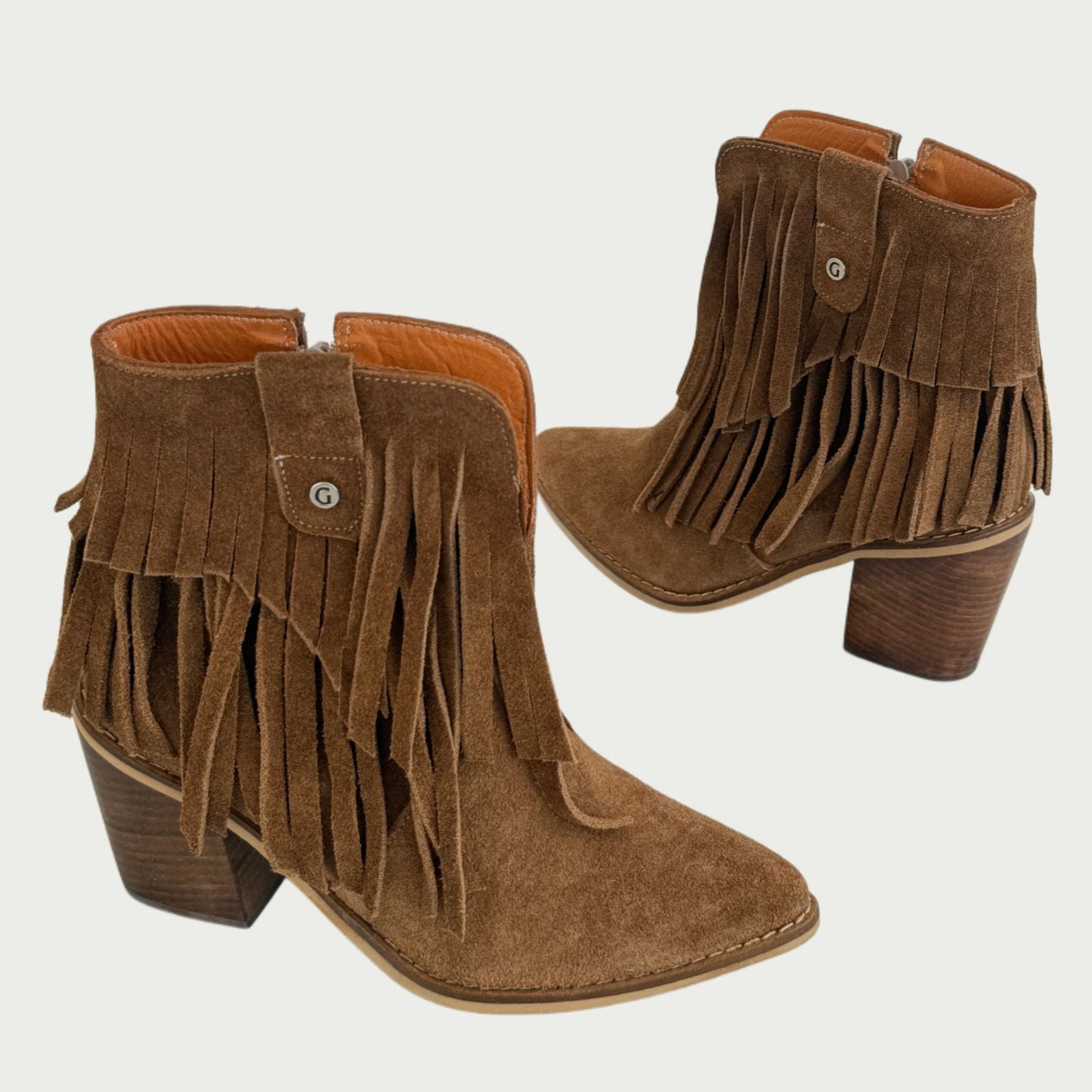 Botas en cuero gamuzado miel Ref: 1666NGM