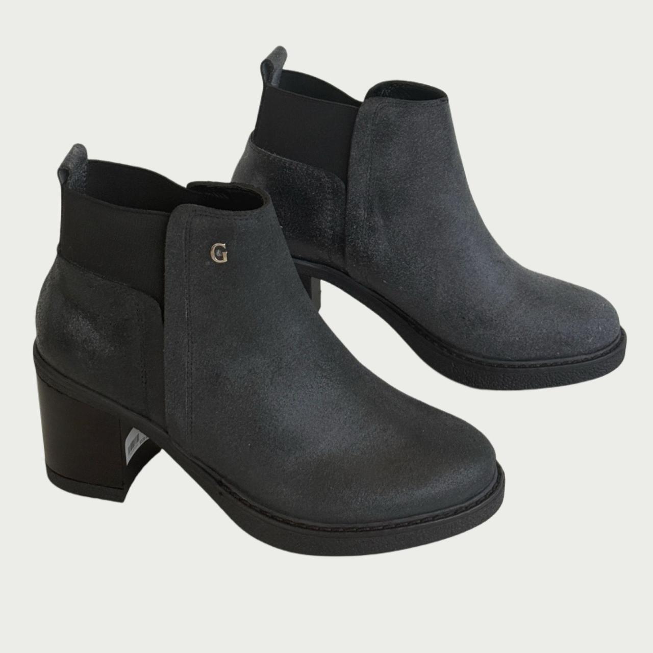 Botin en cuero carnaza craquelado negro Ref: 1764XPNG