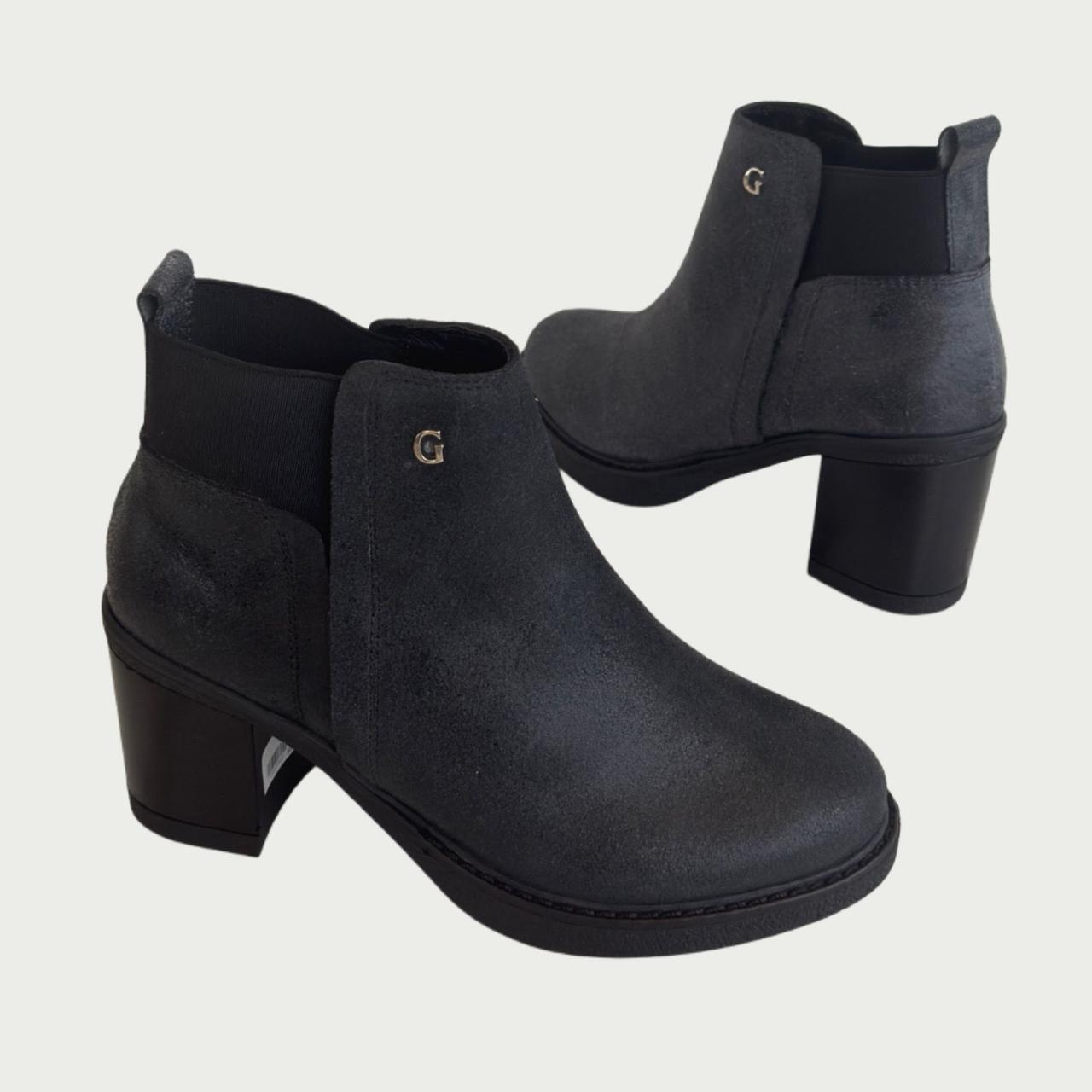 Botin en cuero carnaza craquelado negro Ref: 1764XPNG