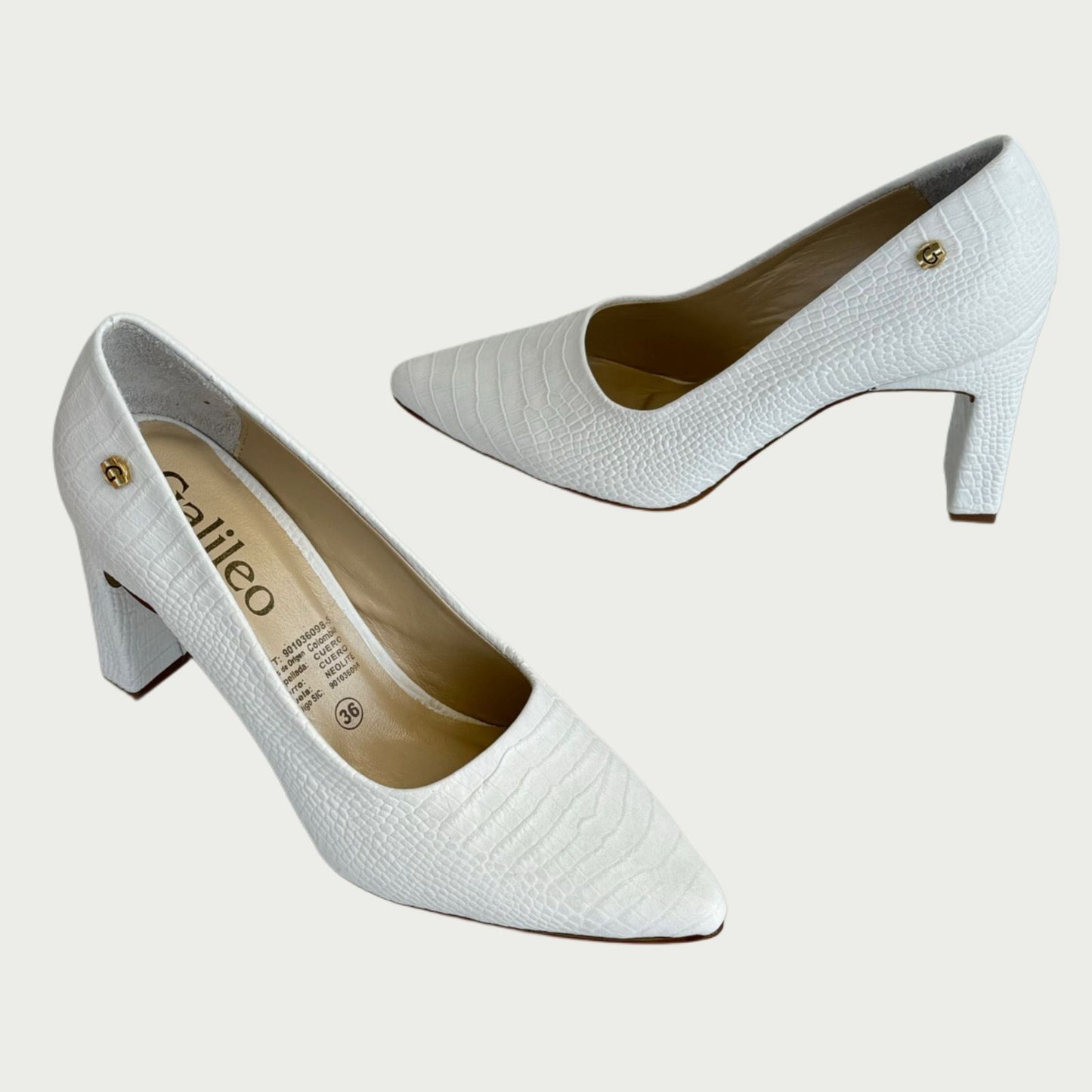 Zapatos en cuero blanco Ref: 4750NGBL