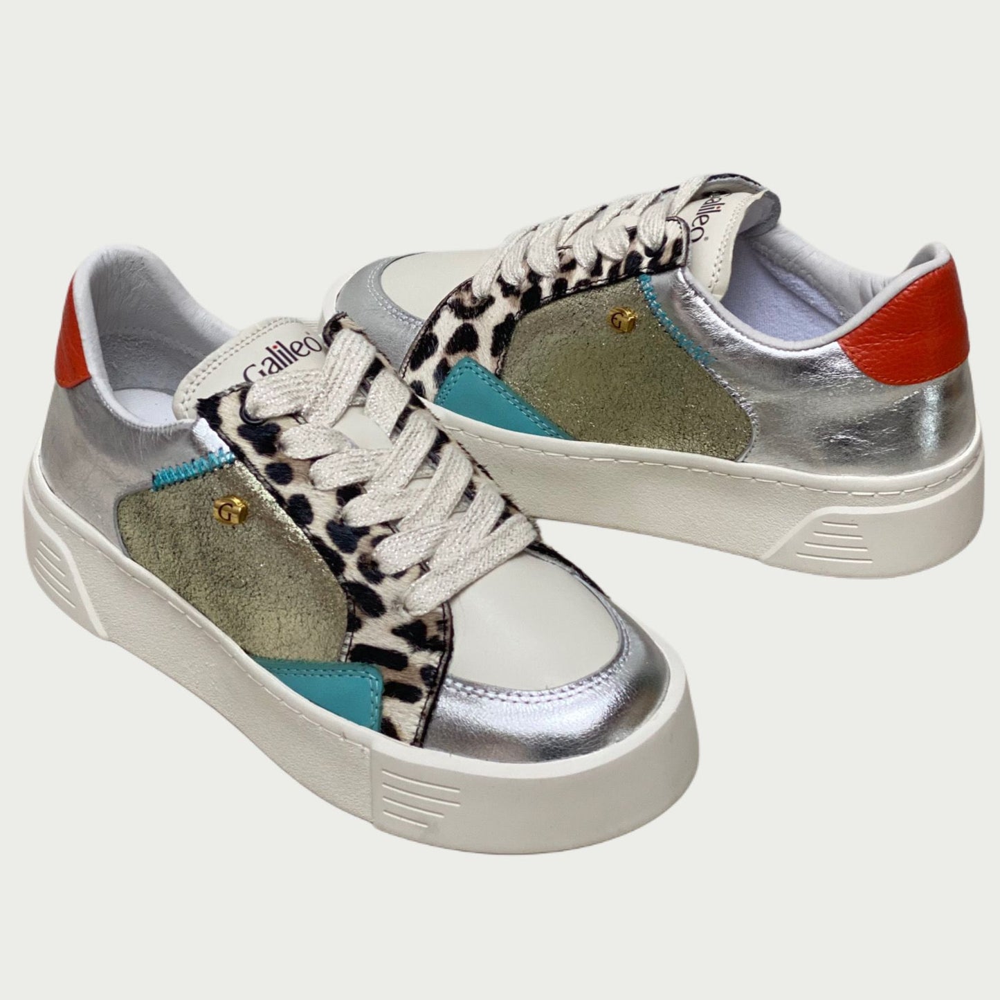 Tennis en cuero animal print x multicolor Ref: LUNAMPLA4