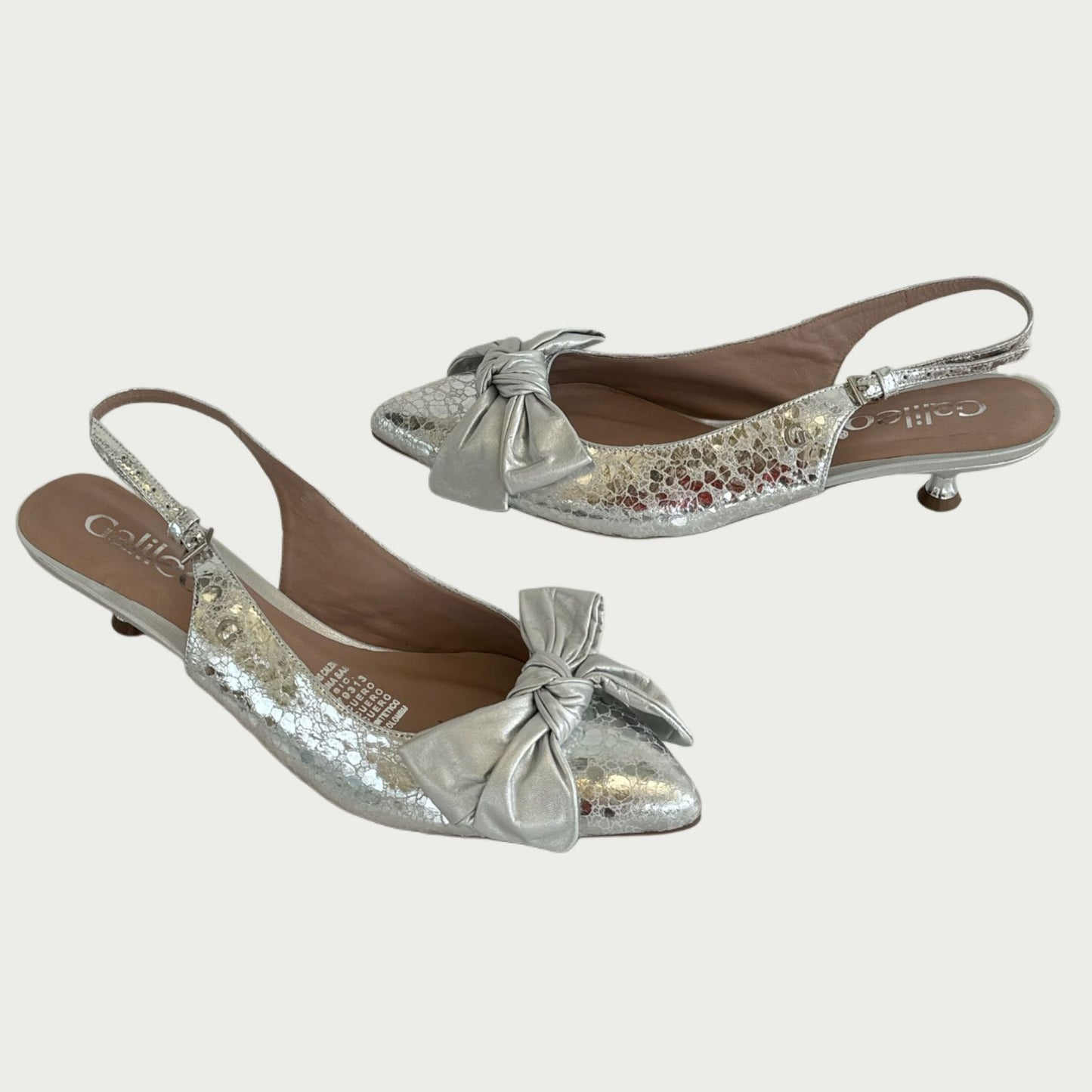 Zapatos en cuero plateado Ref: 6224NPPL4