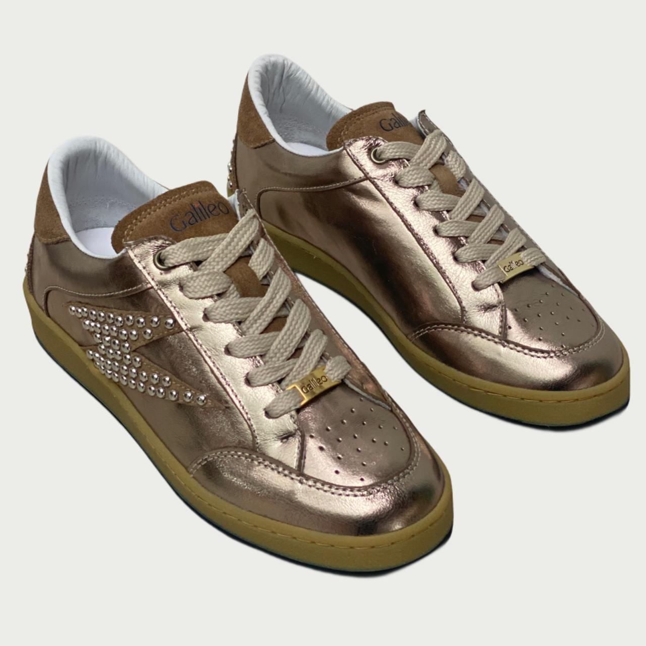 Tennis en cuero bronce x folia Ref: ATENASMP