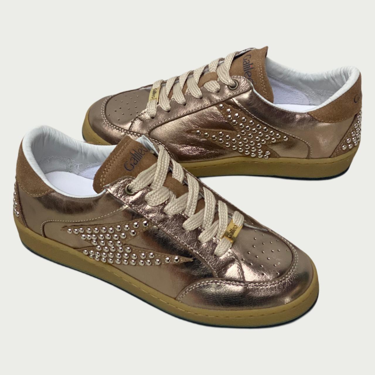 Tennis en cuero bronce x folia Ref: ATENASMP