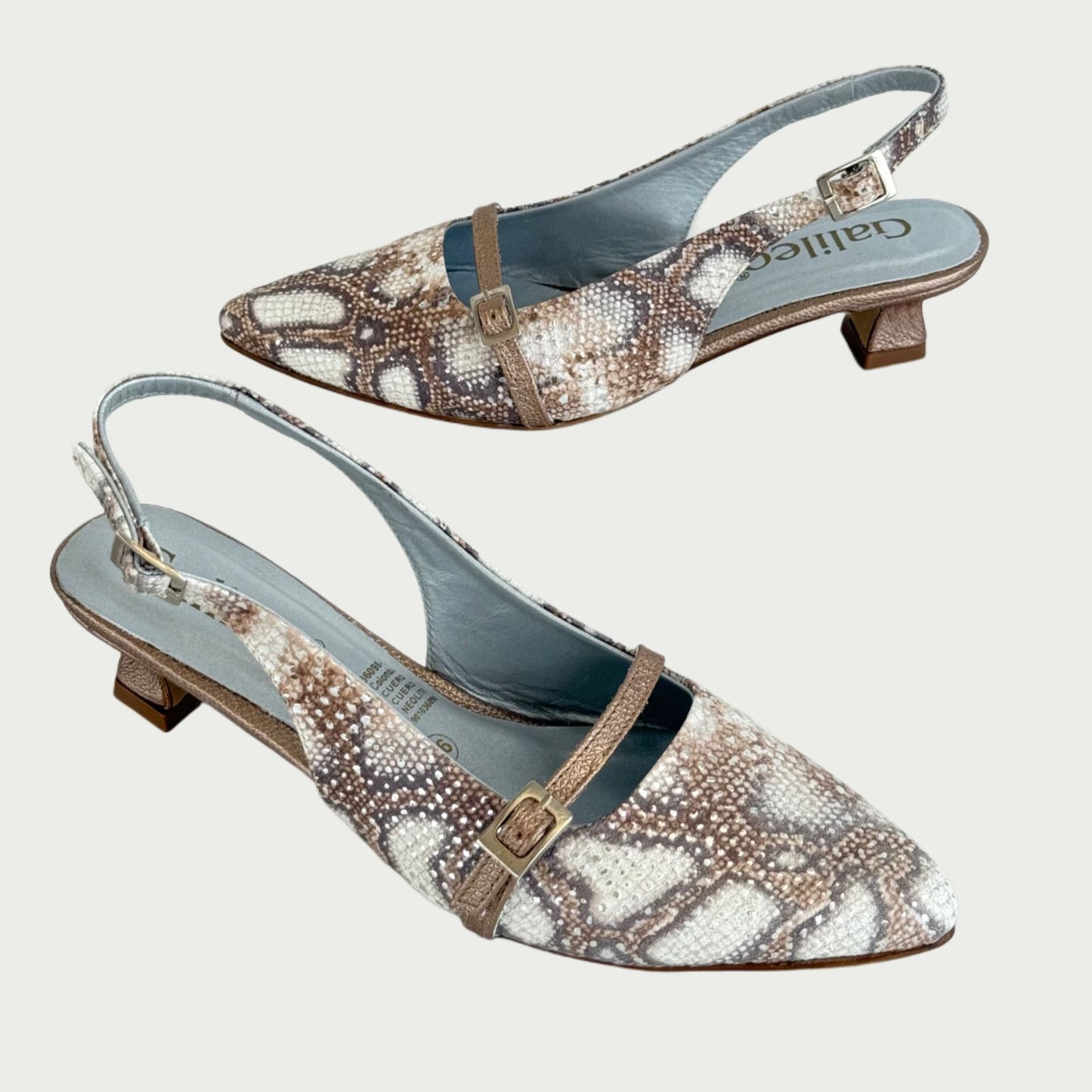 Zapato en cuero tritón x folia blanco Ref: 5678XPFC