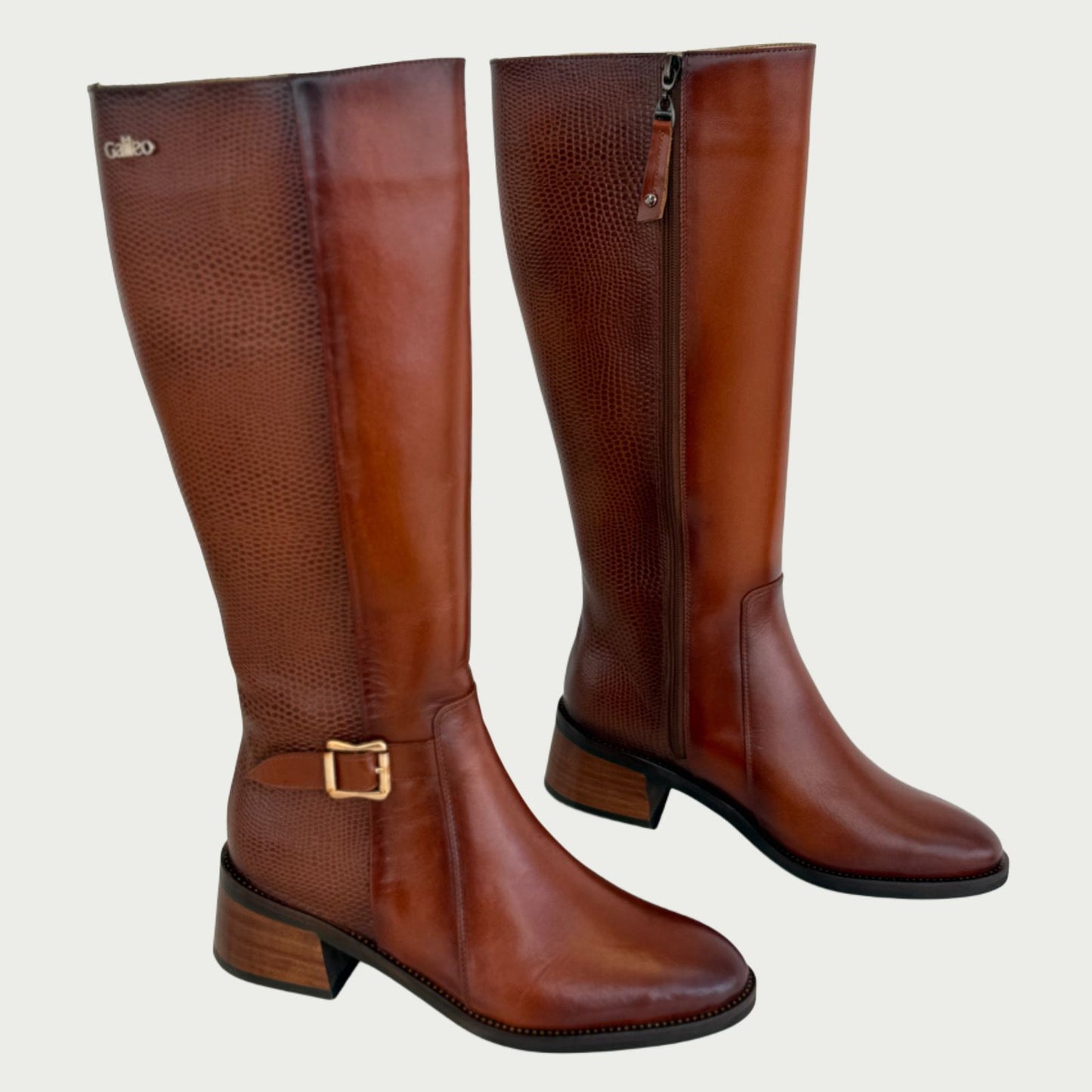 Botas en cuero miel Ref: 6510