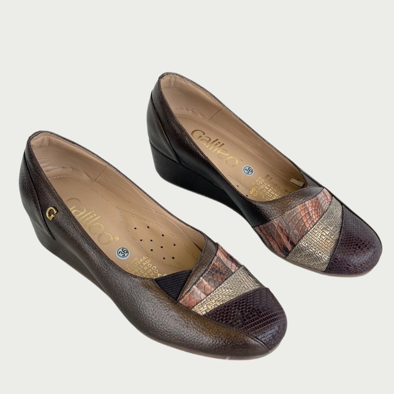 Zapato en cuero café 1194XPBR