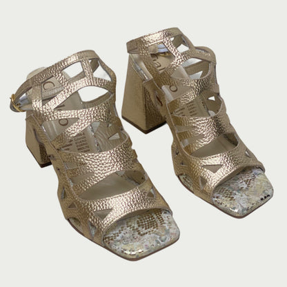 Sandalias en cuero dorado Ref: 5567MPOR5