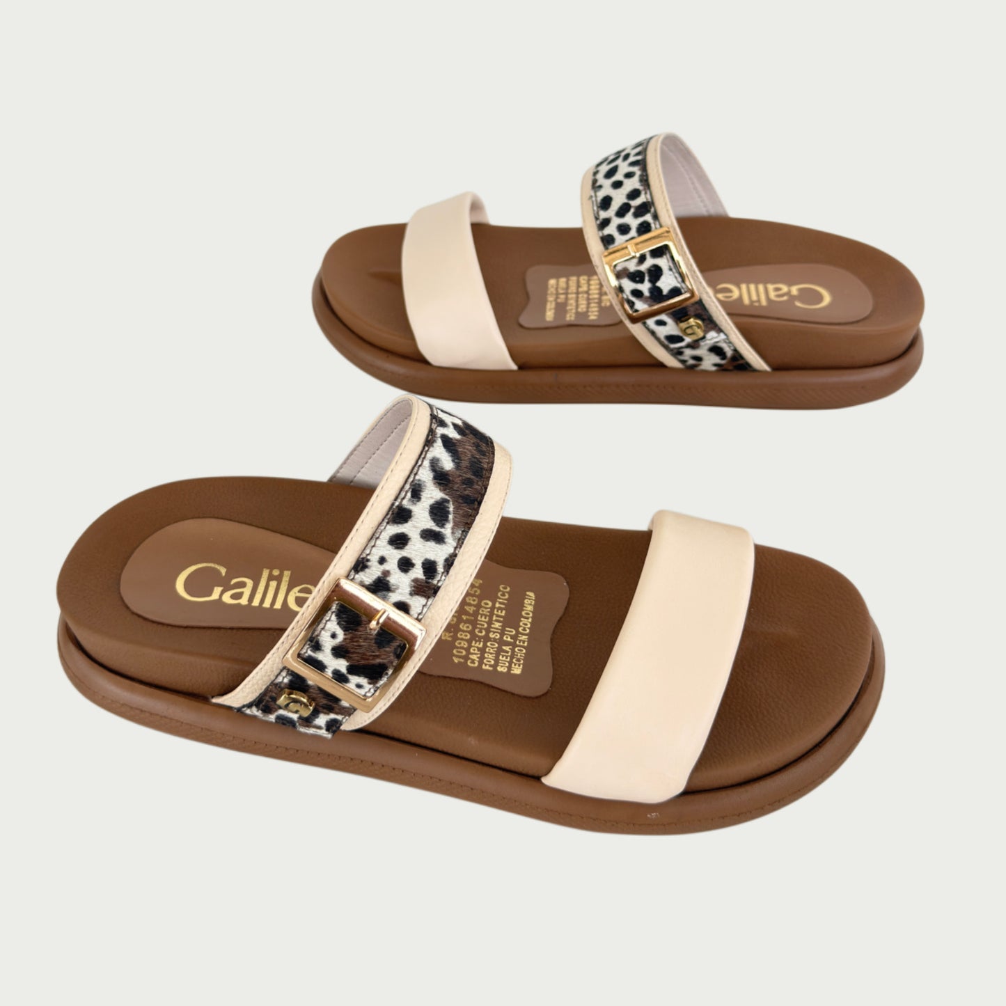 Sandalia en animal print x beige Ref: P380ZPMA