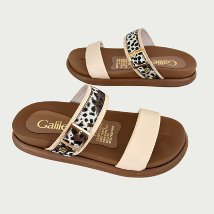 Sandalia en animal print x beige Ref: P380ZPMA