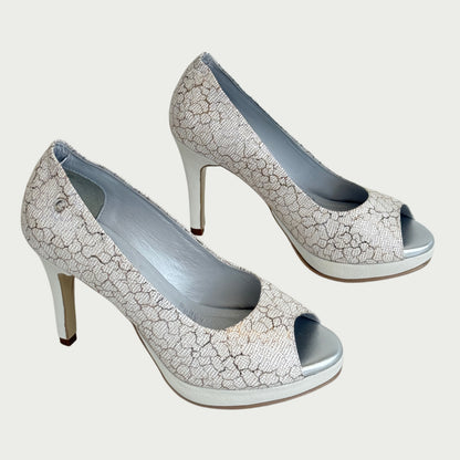 Zapatos en cuero despuntado blanco humo Ref: 6368WPBL