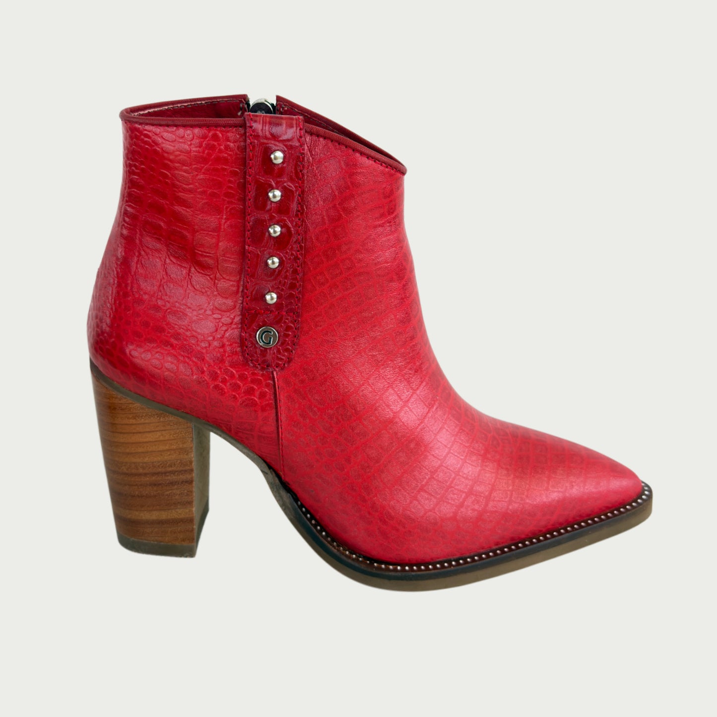 Botines en cuero rojo Ref: 6605ZPRJ