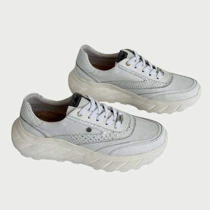 Tenis en cuero blanco Ref: SD107WPBL