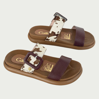Sandalias en cuero cafe x vaca Ref: P1782WPCF