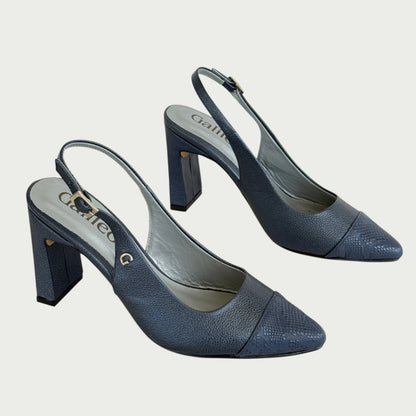 Zapatos en cuero azul Ref: 7011ZAZU