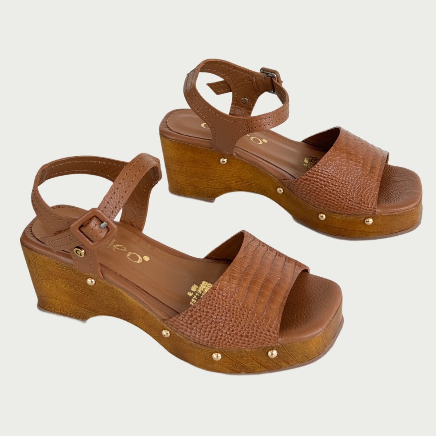 Sandalias en cuero miel Ref: 4168WPMI