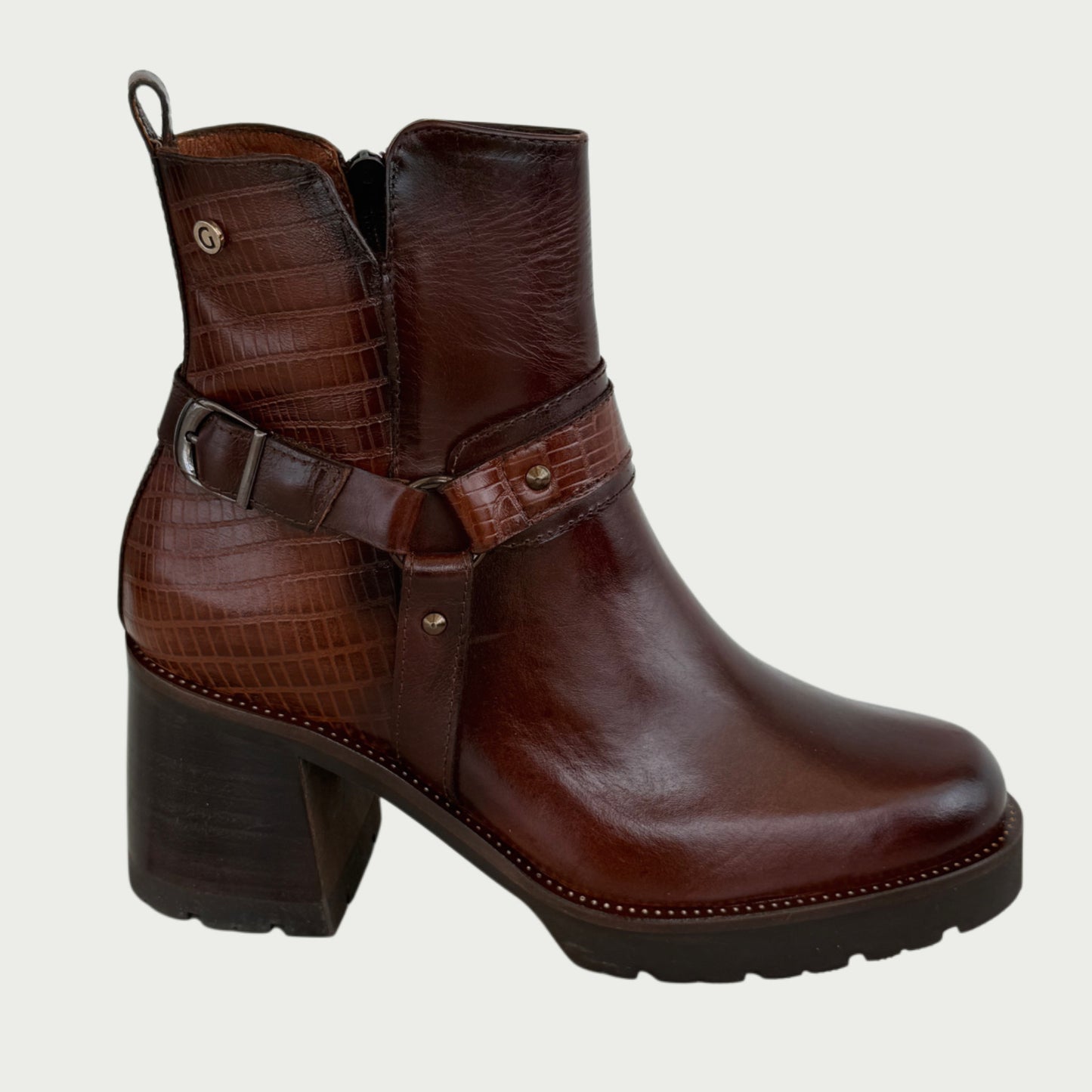Botines en cuero tabaco Ref: 6488ZP