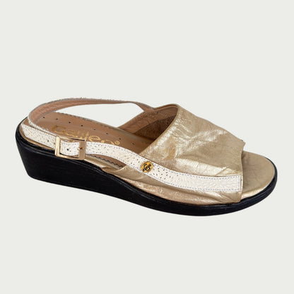 Sandalias en cuero dorado Ref: 4133NPO35