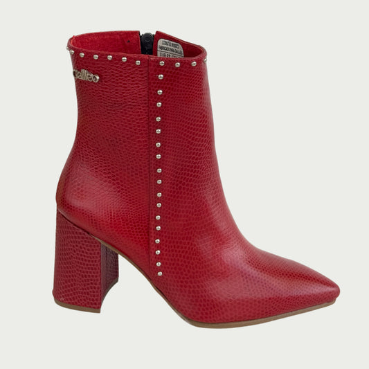 Botines en cuero rojo Ref: 6471